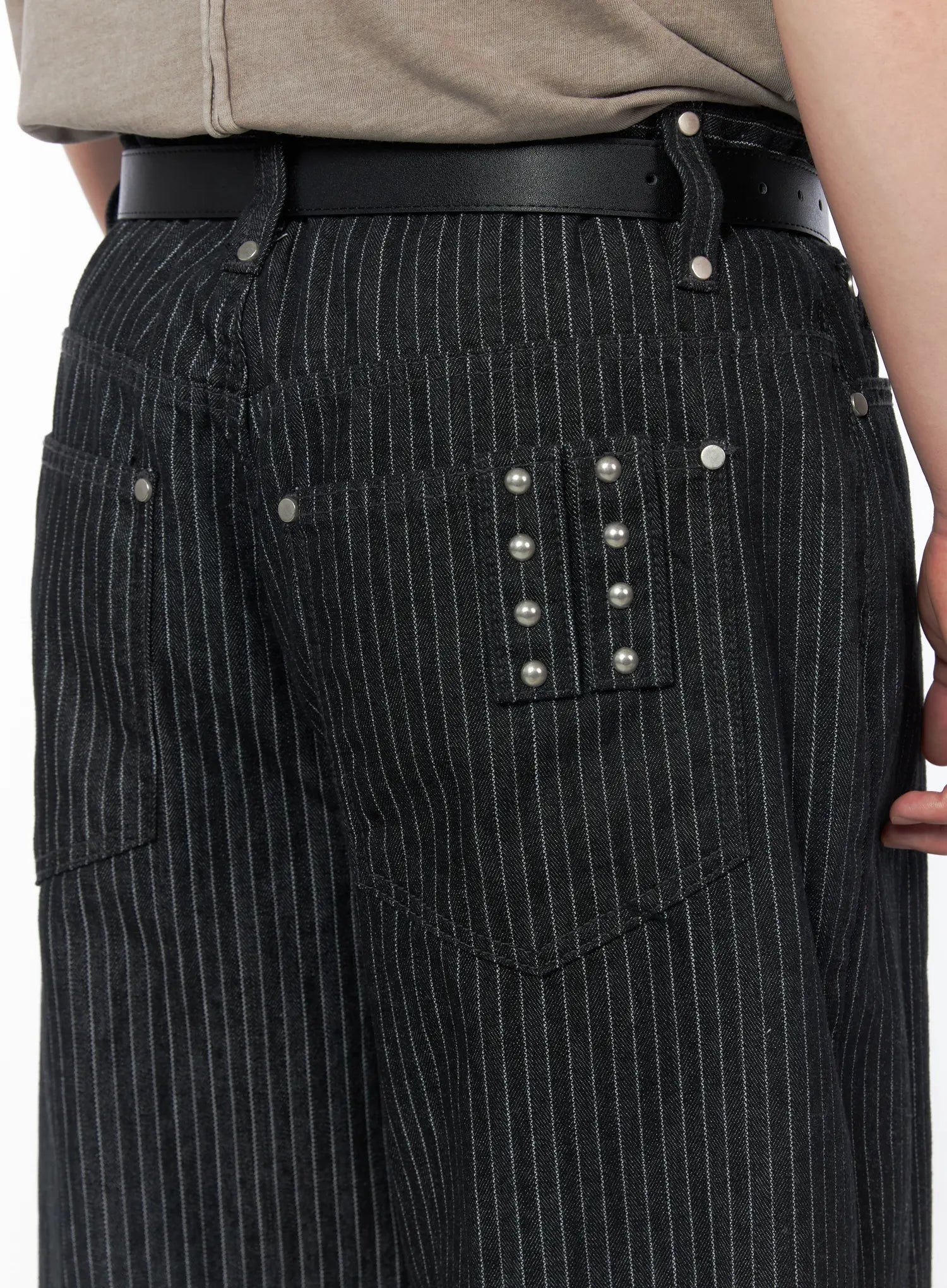 Men's Alexis Striped Wide Leg Jeans IU523