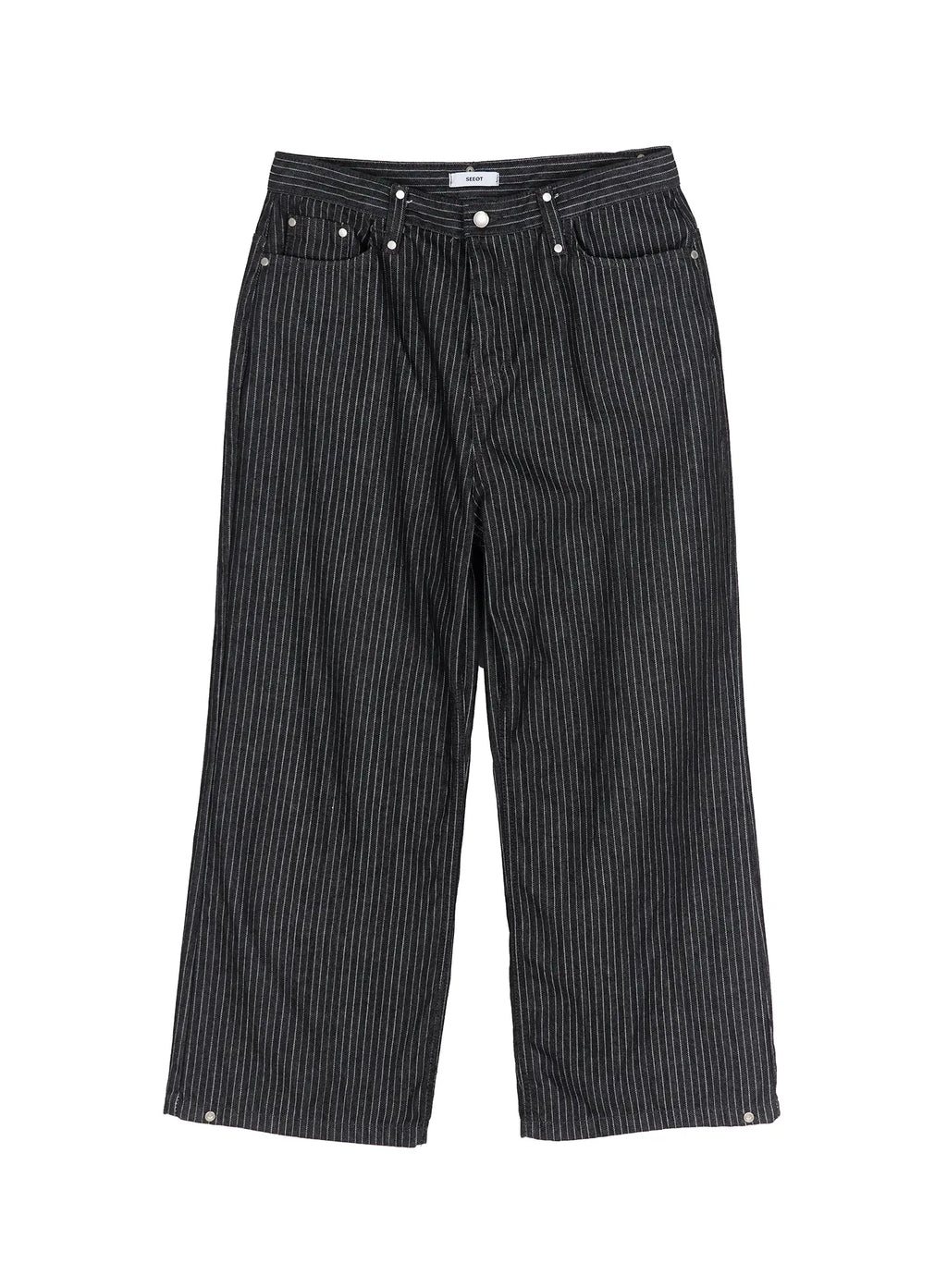 Men's Alexis Striped Wide Leg Jeans IU523