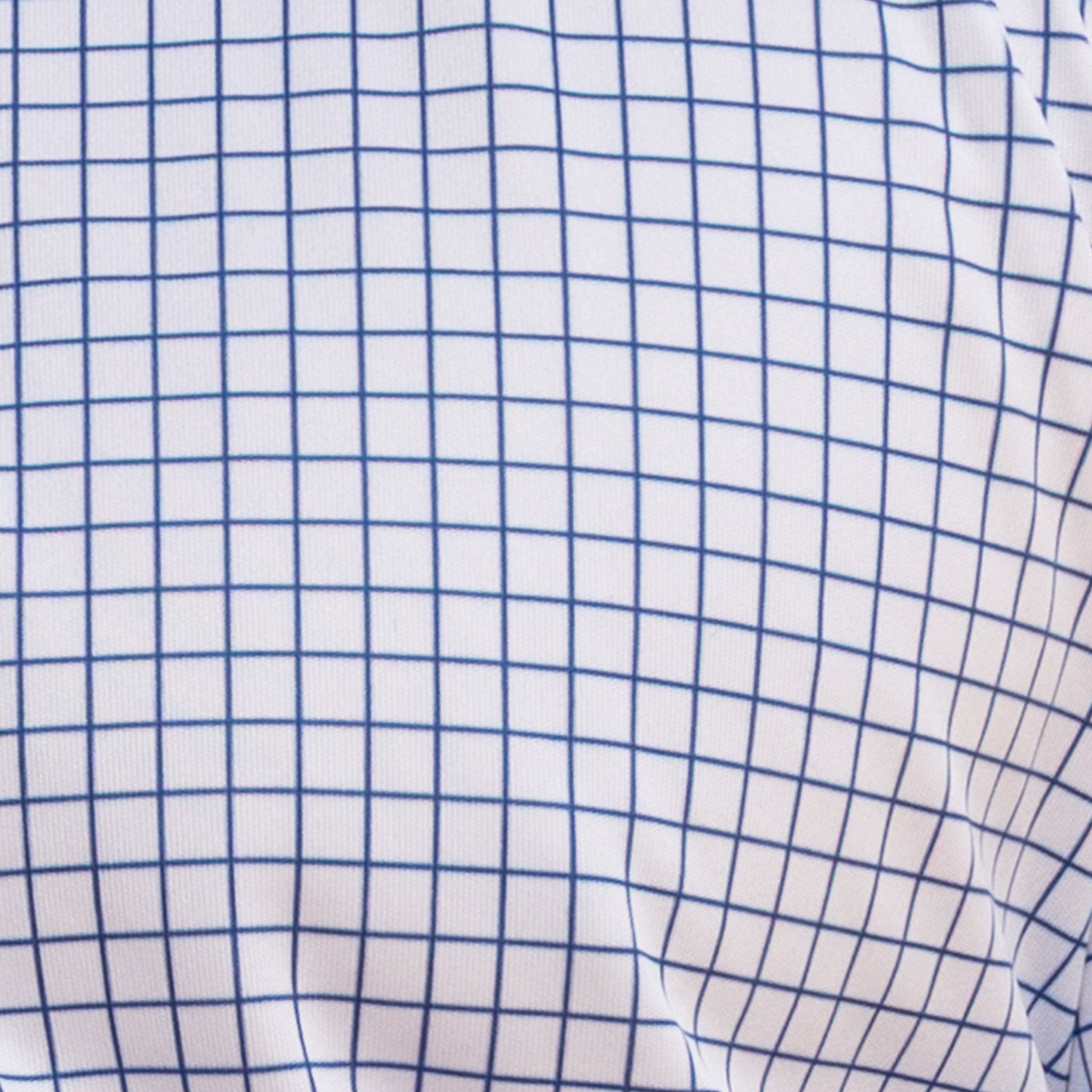 Semi-Spread Collar Polo Thin Navy Check