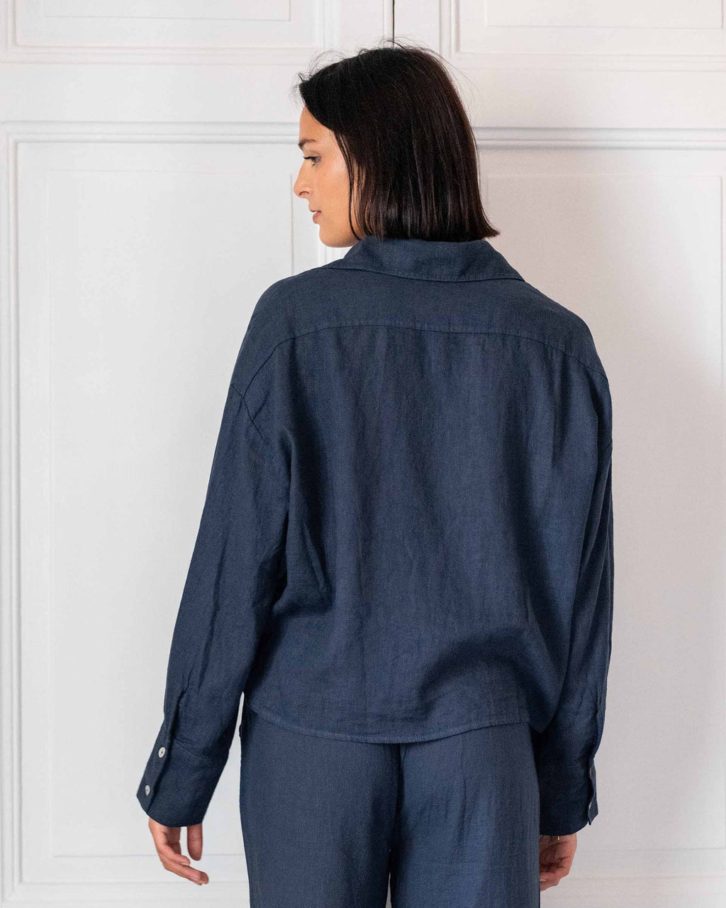Hermosa Linen Boxy Button Up