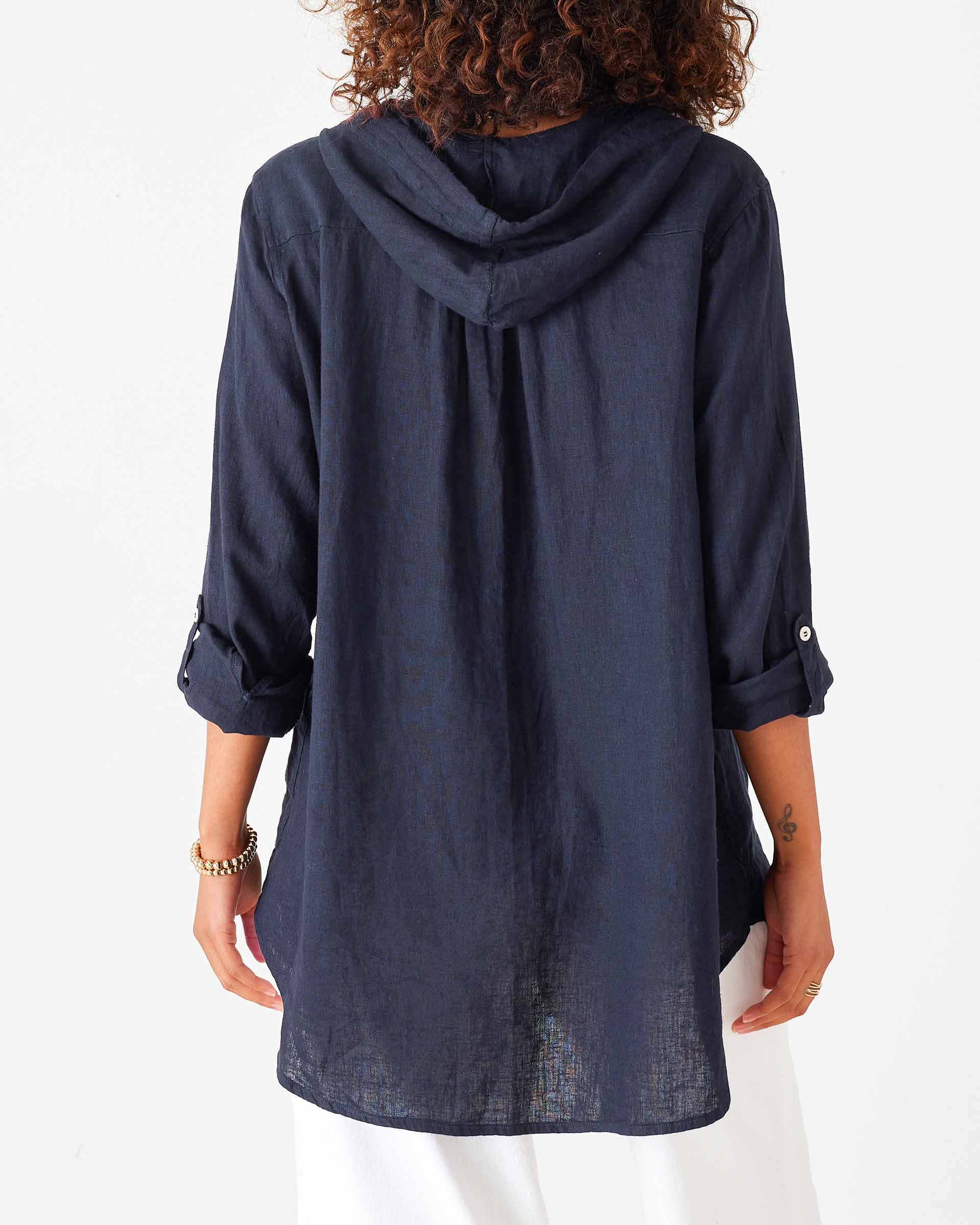 Hermosa Linen Hoodie Tunic