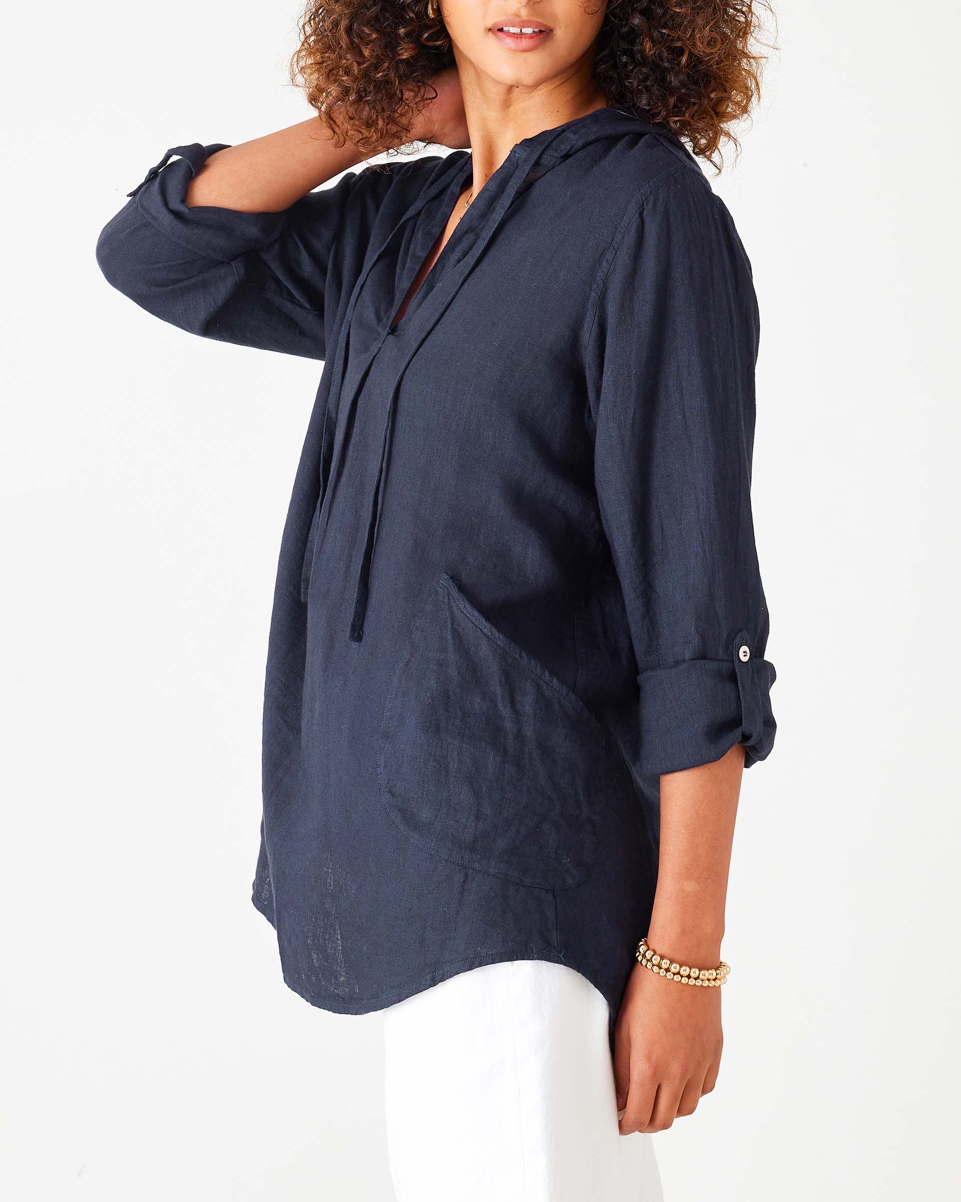 Hermosa Linen Hoodie Tunic