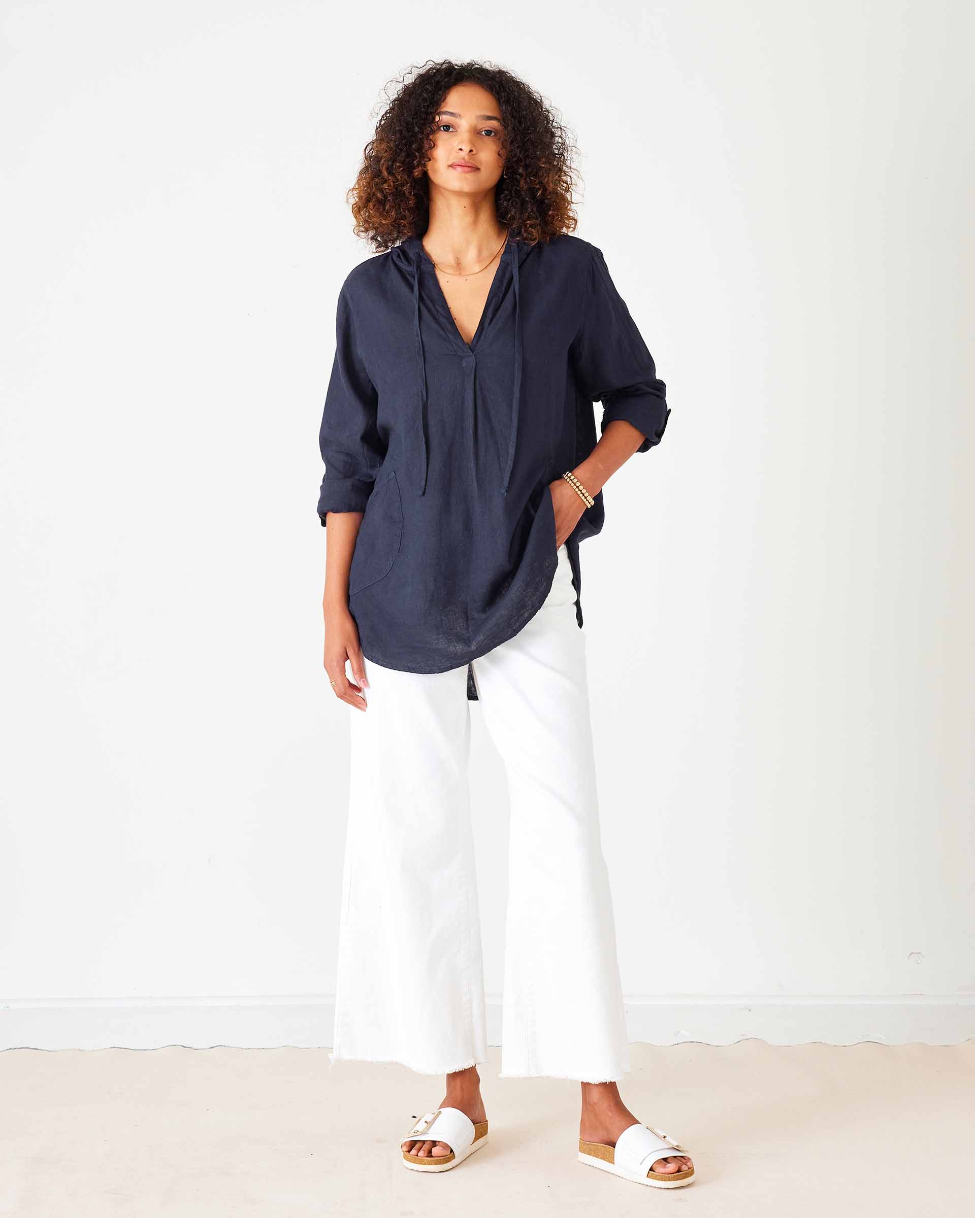 Hermosa Linen Hoodie Tunic
