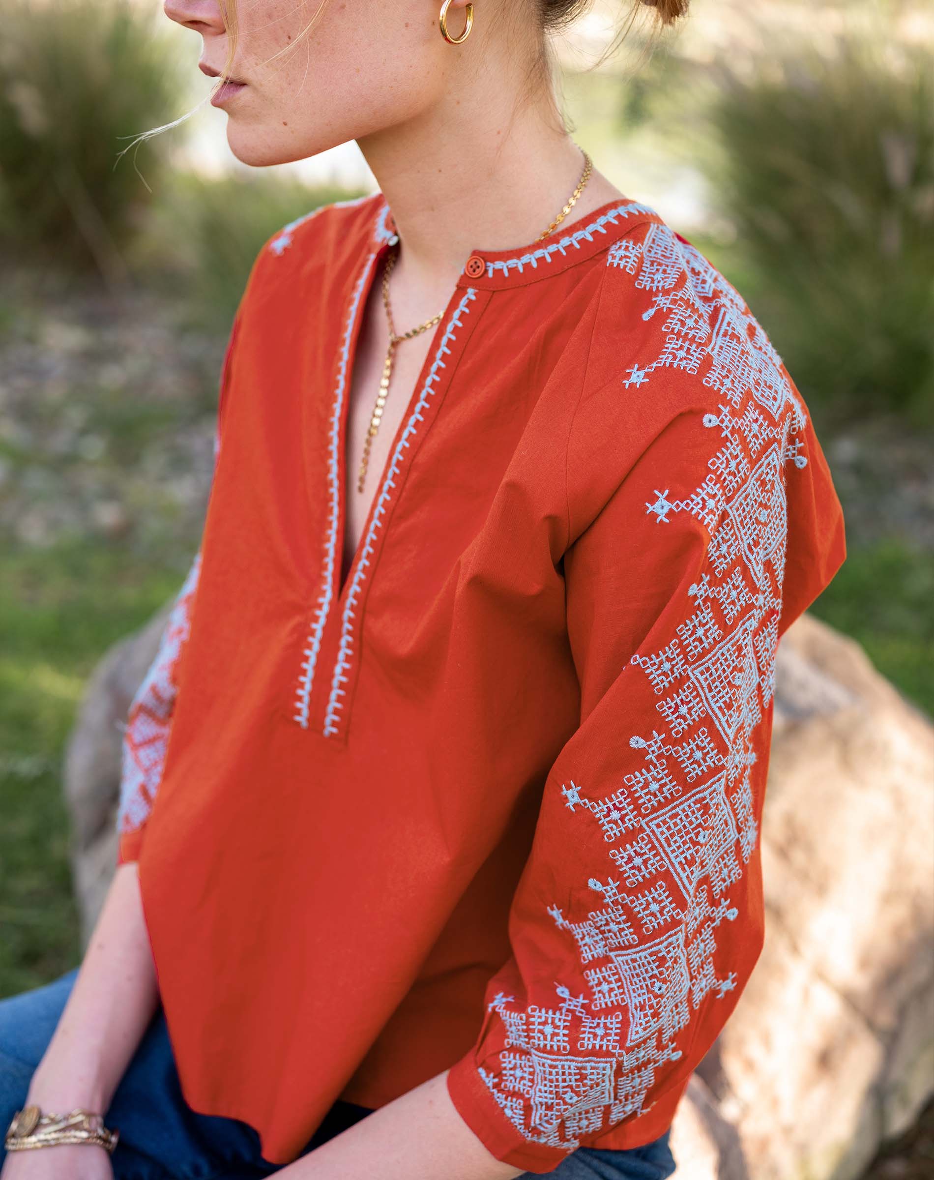 Pego Embroidered Top