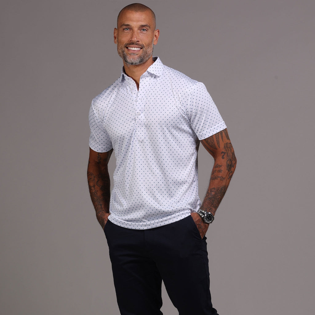 Semi-Spread Collar Polo White Pebble Beach 5 Diamond Original