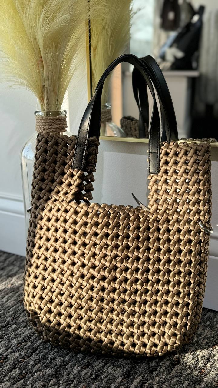 Braided Elegance Mini-Shopper