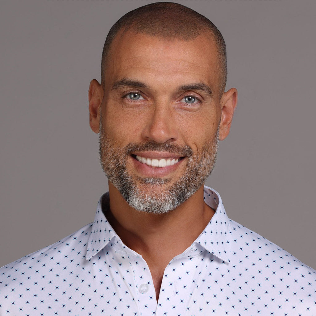 Semi-Spread Collar Polo White Pebble Beach 5 Diamond Original
