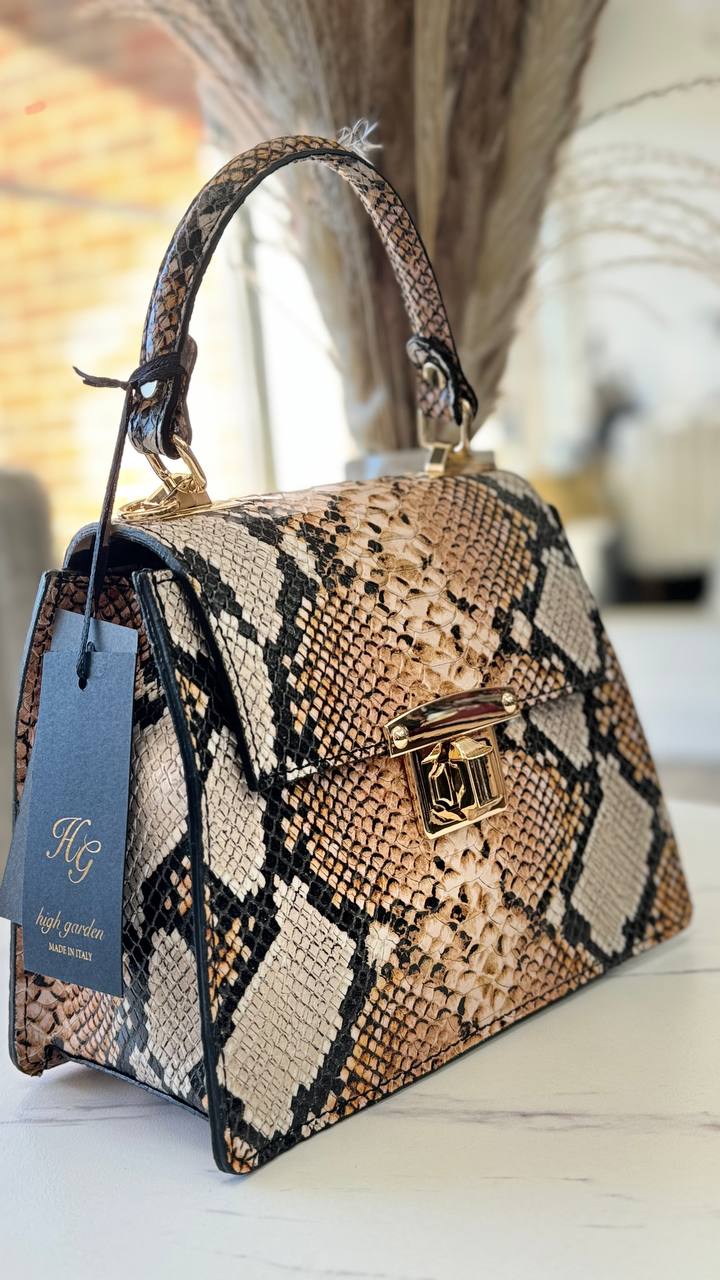 Exotic Elegance” – Genuine Leather Bag