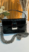Glossy Chain Genuine Leather Bag