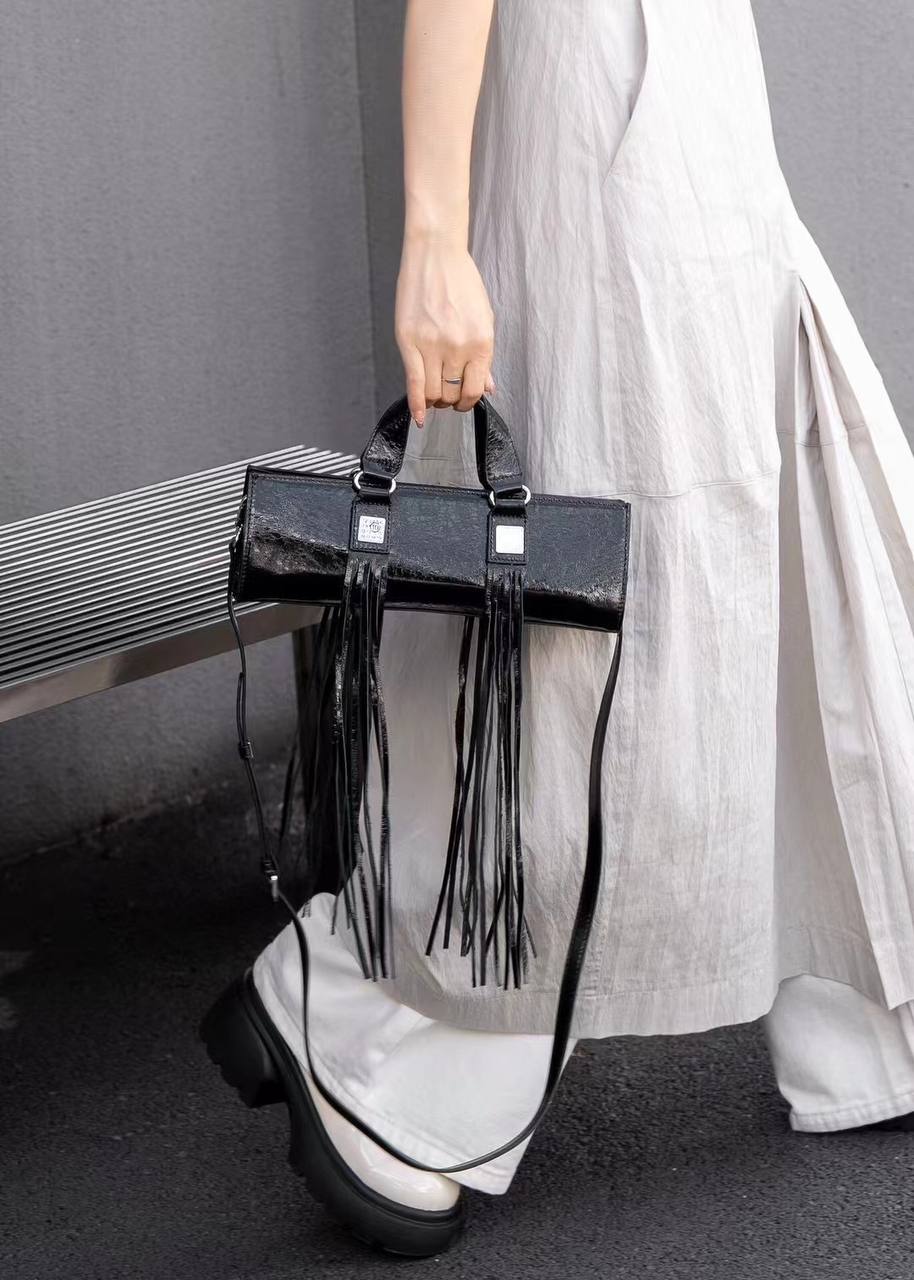 Fringe Muse — Genuine Leather Statement Bag. Women’s crossbody bag