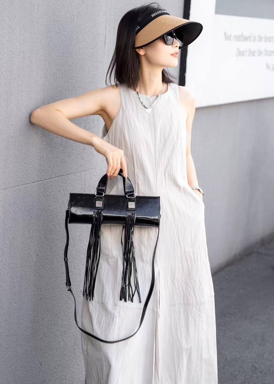 Fringe Muse — Genuine Leather Statement Bag. Women’s crossbody bag
