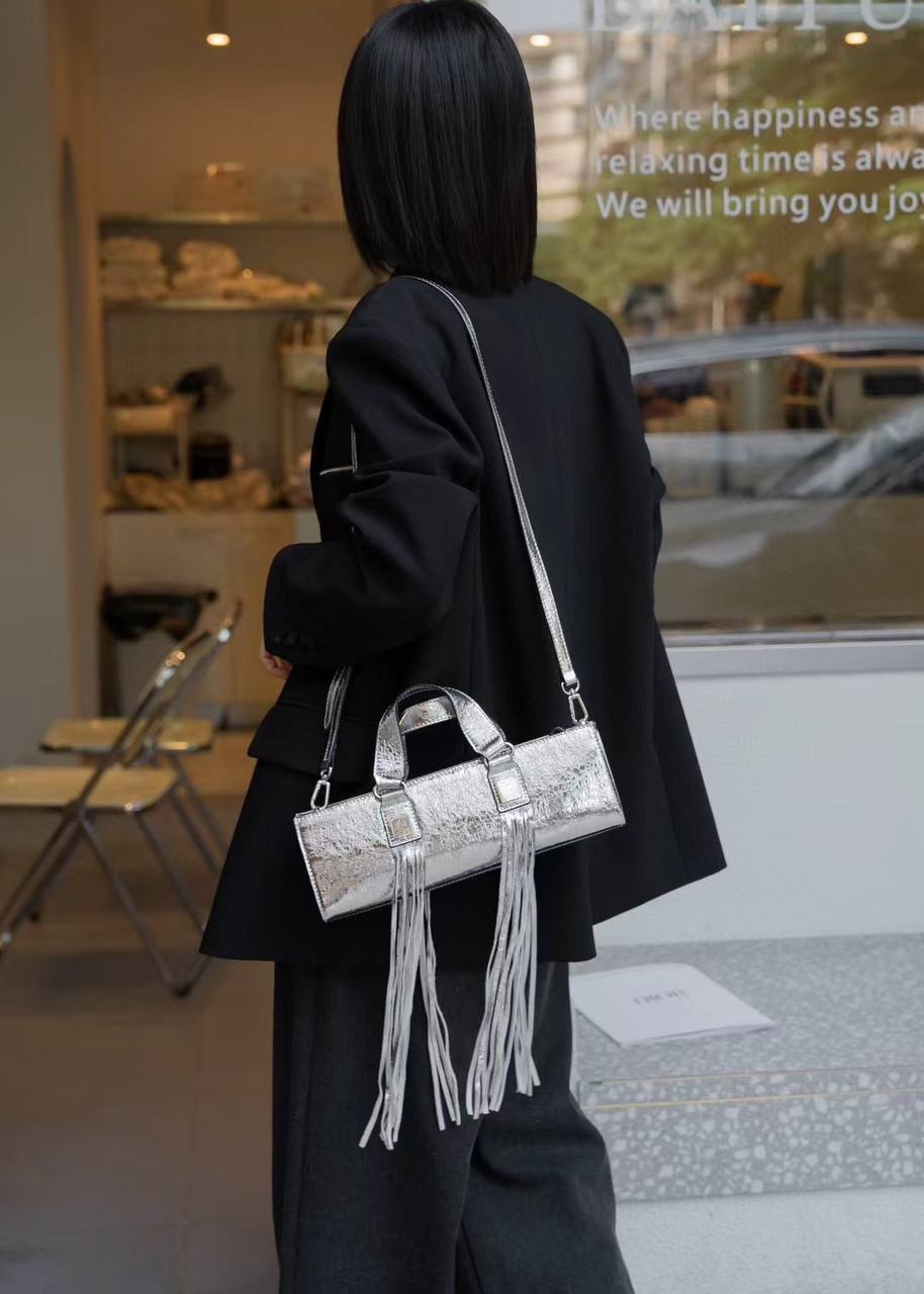 Fringe Muse — Genuine Leather Statement Bag. Women’s crossbody bag