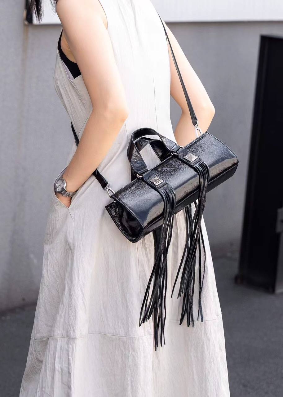 Fringe Muse — Genuine Leather Statement Bag. Women’s crossbody bag