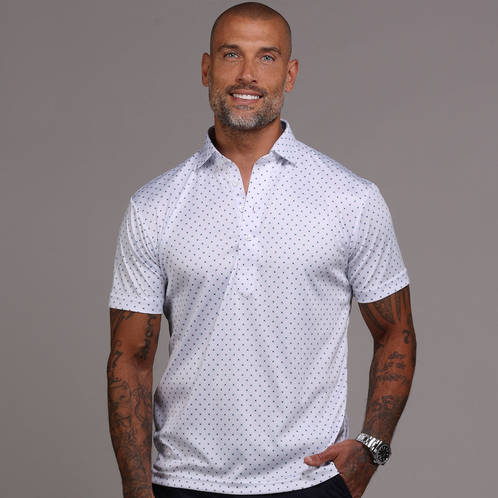 Semi-Spread Collar Polo White Pebble Beach 5 Diamond Original