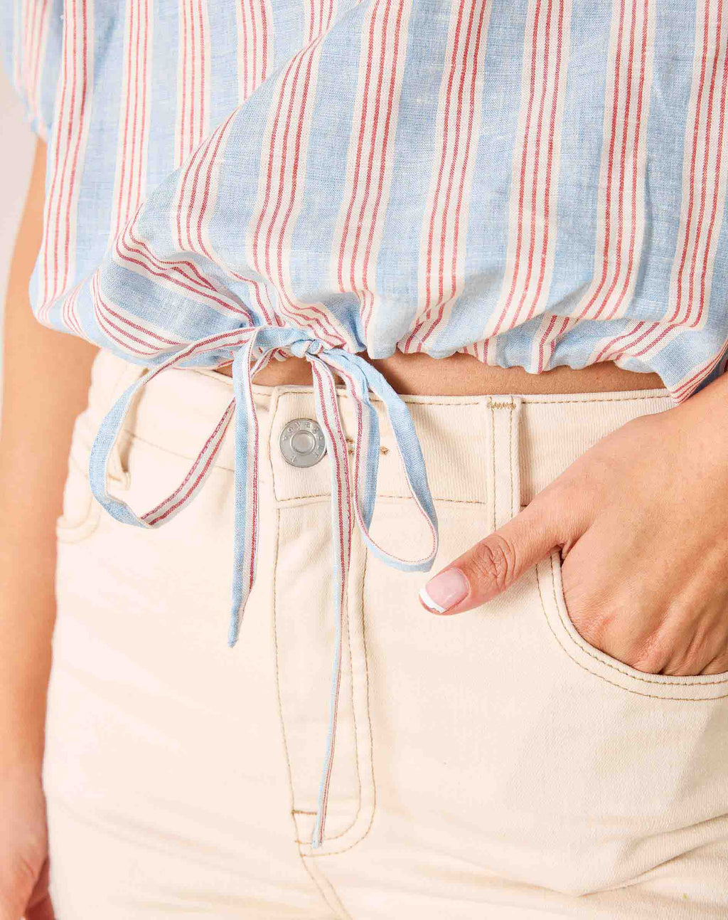 Poète Short Sleeve Linen Top