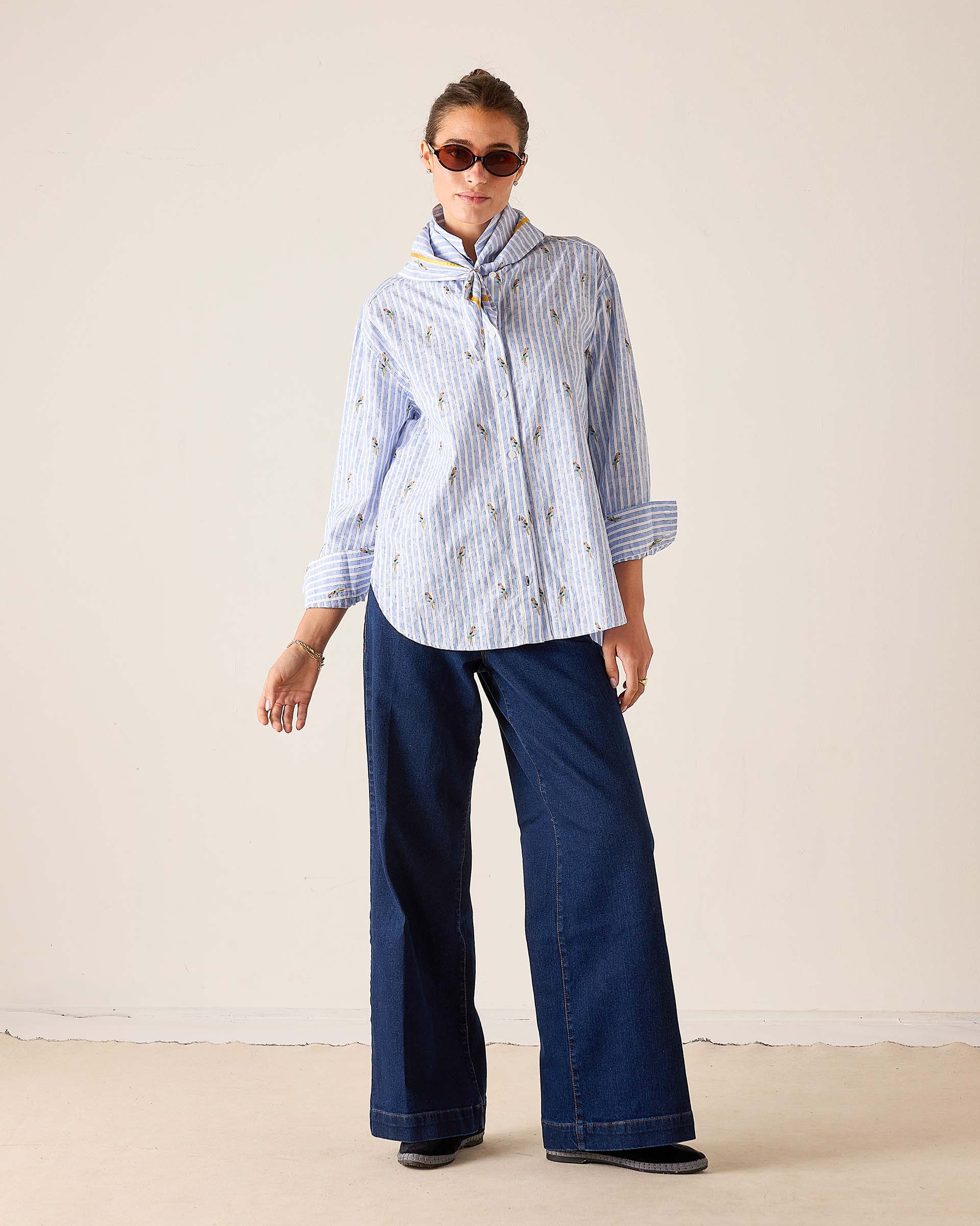 Runaround Button Up Top