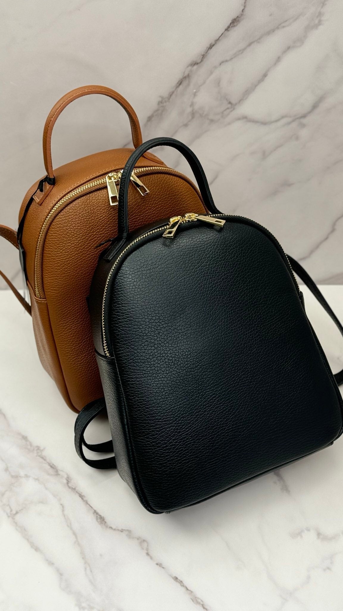 Italian Leather Mini Backpack 🇮🇹