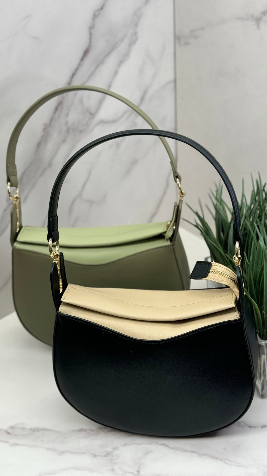 Luna – Crescent Shoulder Bag Made of Genuine Leather | Elegant Minimalist Handbag