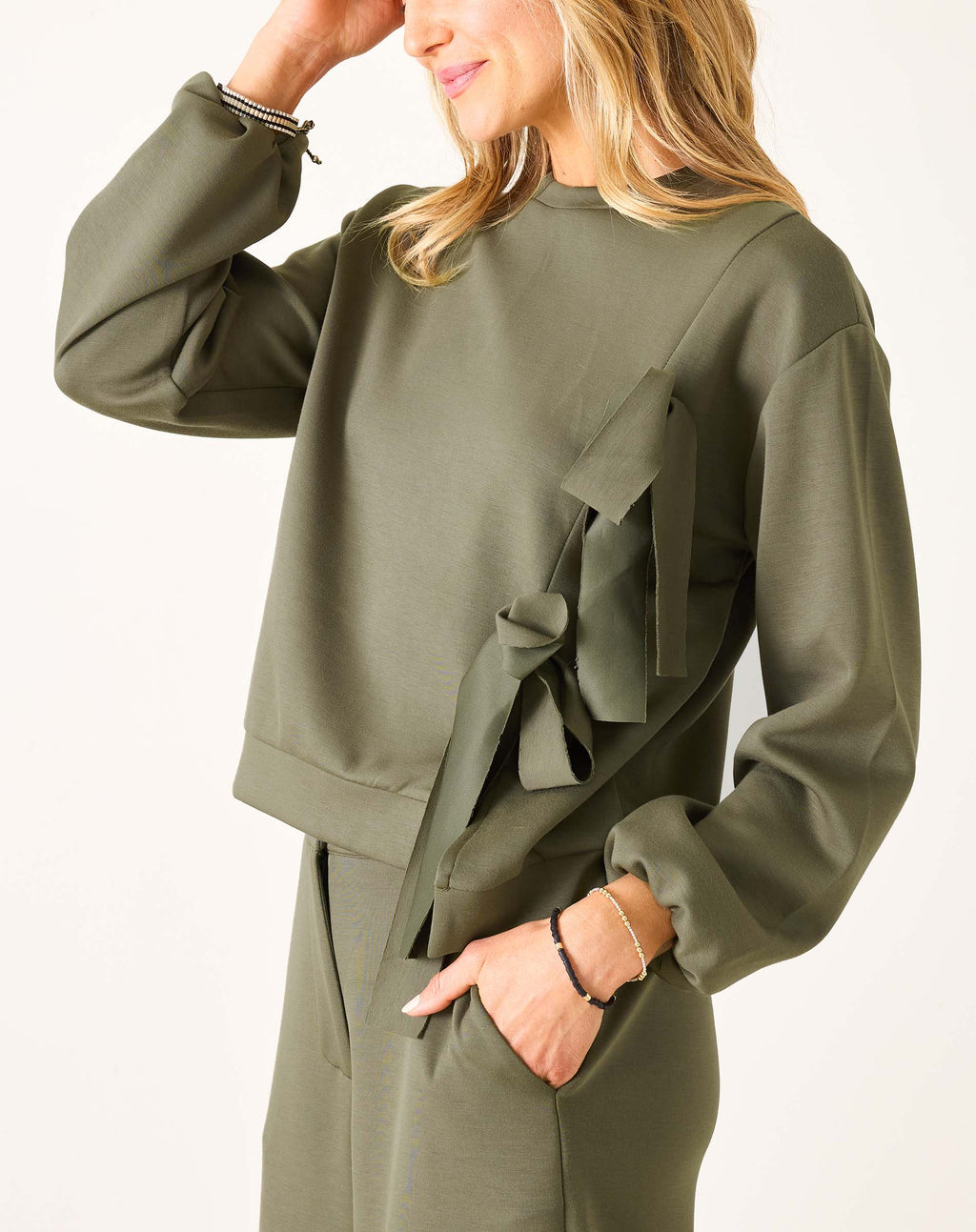 Simone Bow Crewneck Sweatshirt