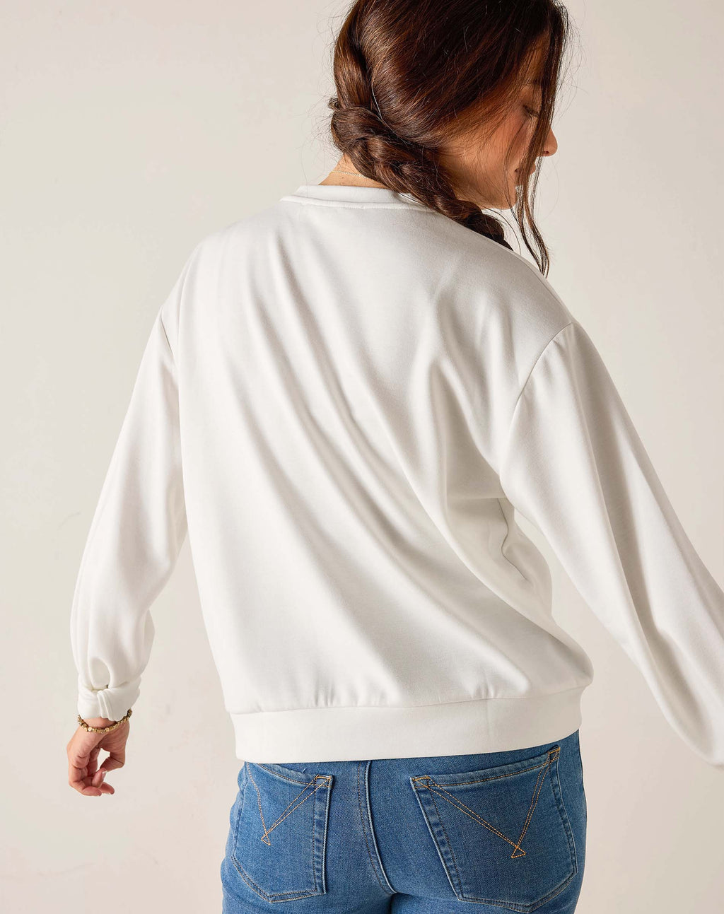 Simone Bow Crewneck Sweatshirt