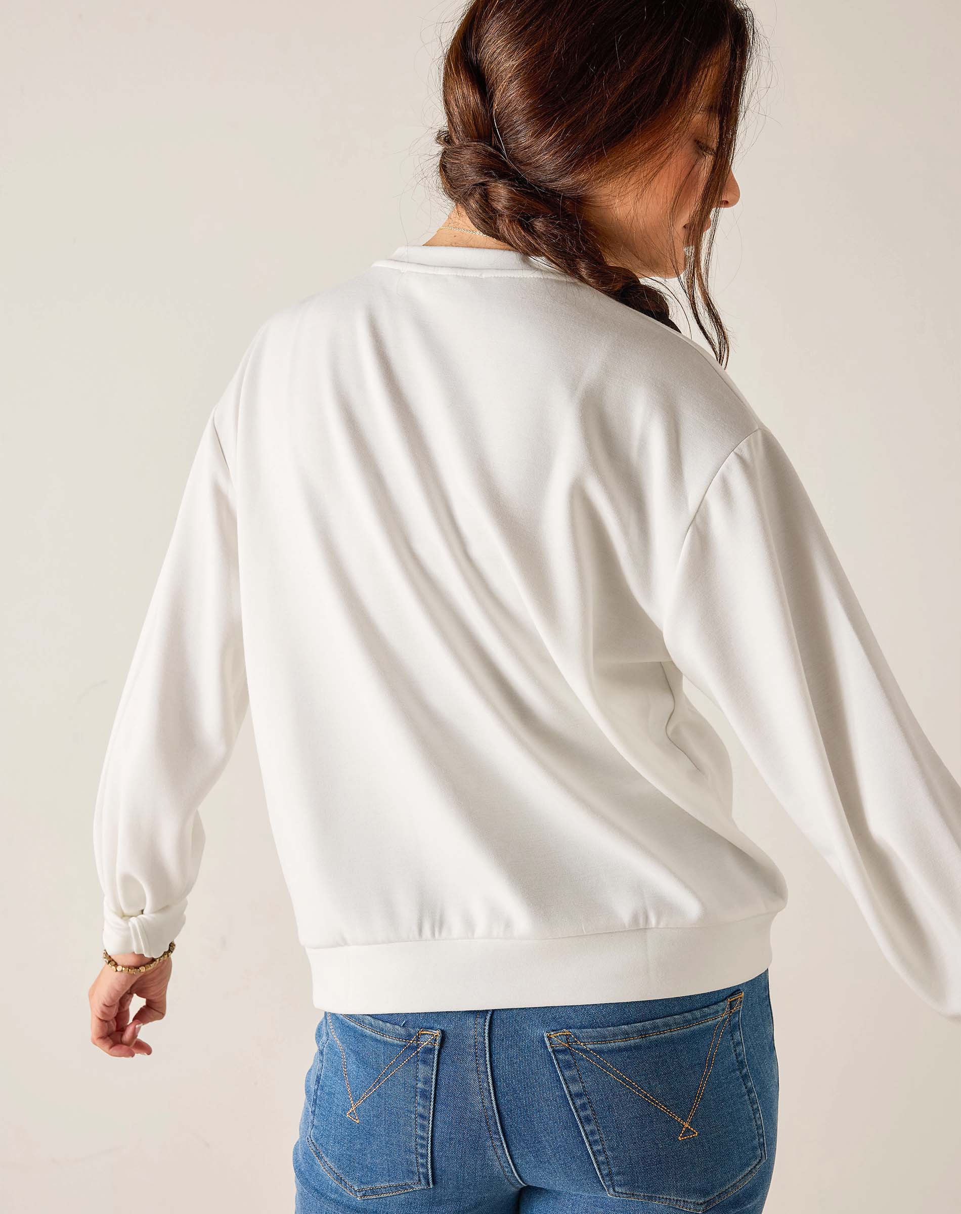 Simone Bow Crewneck Sweatshirt