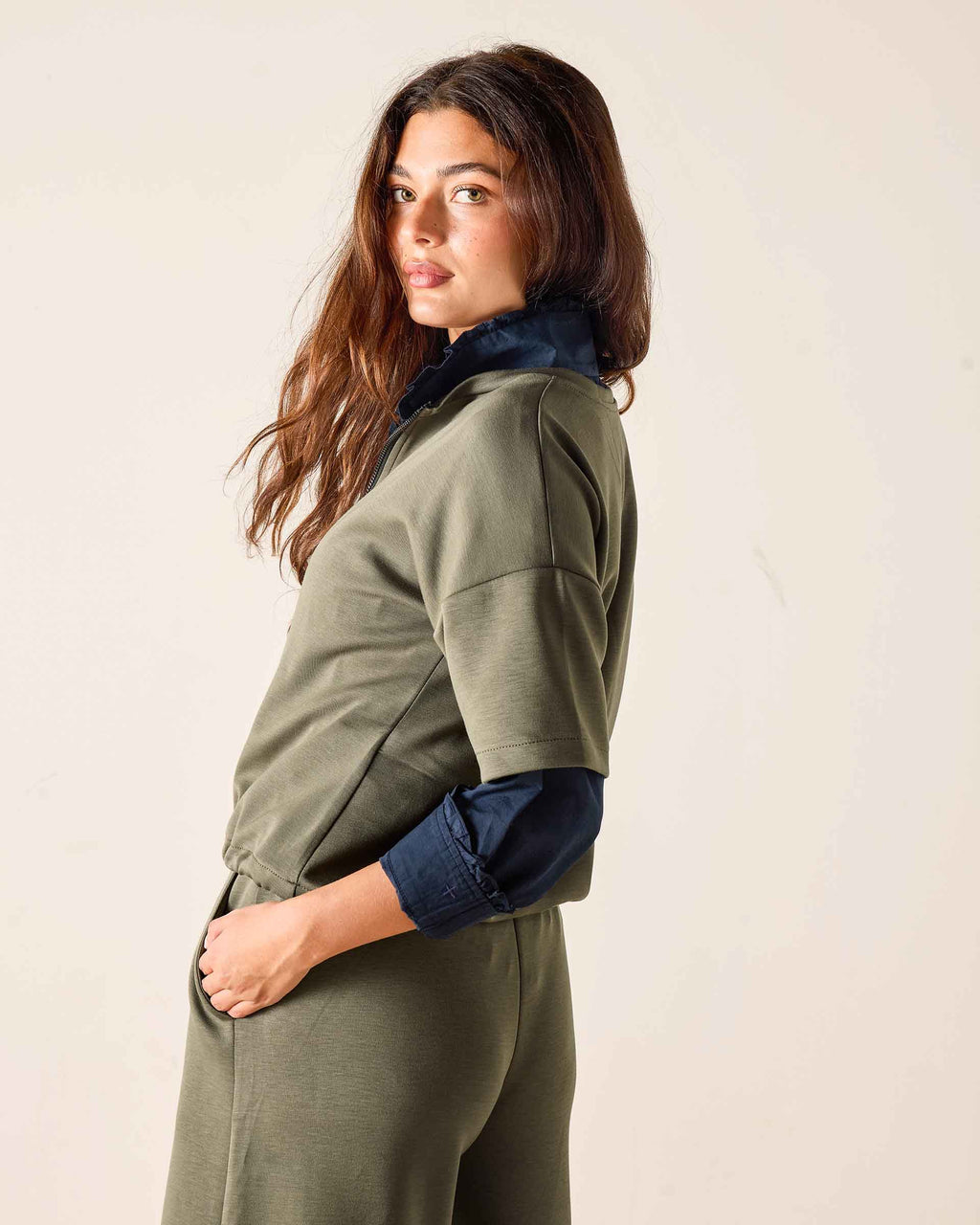 Simone Short Sleeve Zip-Up Jacket