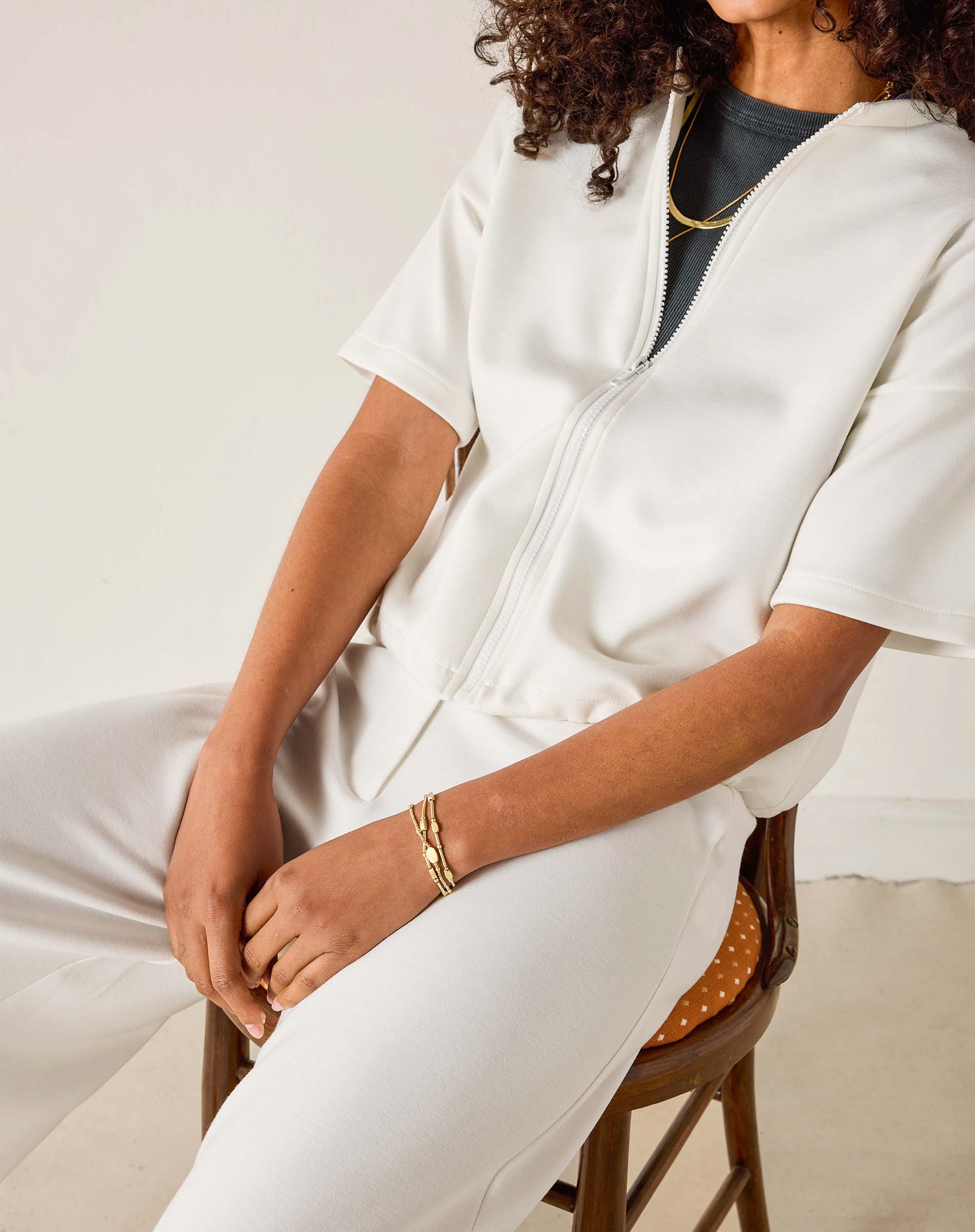 Simone Short Sleeve Zip-Up Jacket