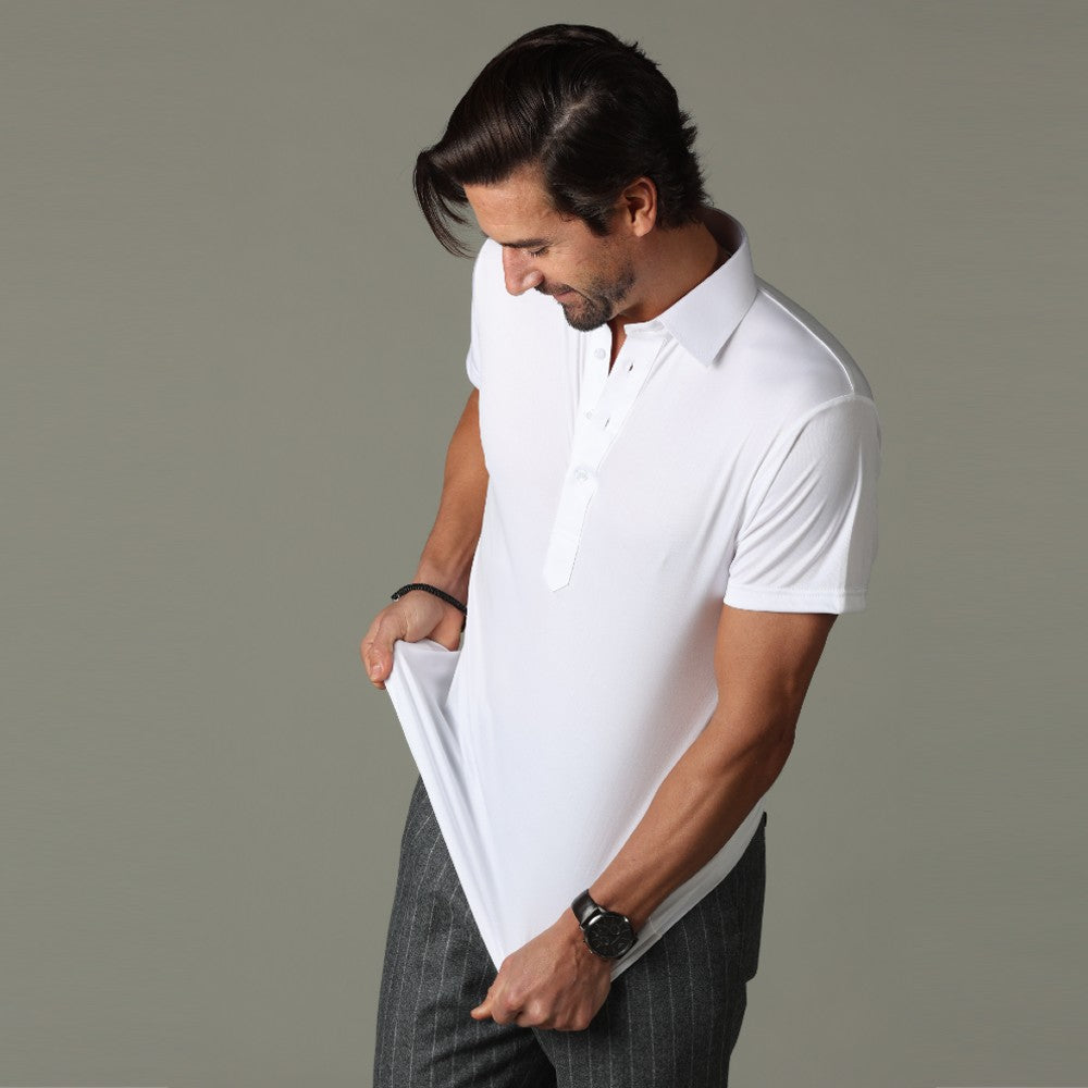 Semi-Spread Collar Polo White Original