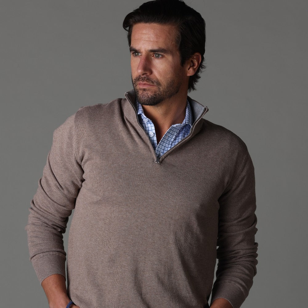 Semi-Spread Collar Polo Blue Tattersall Original