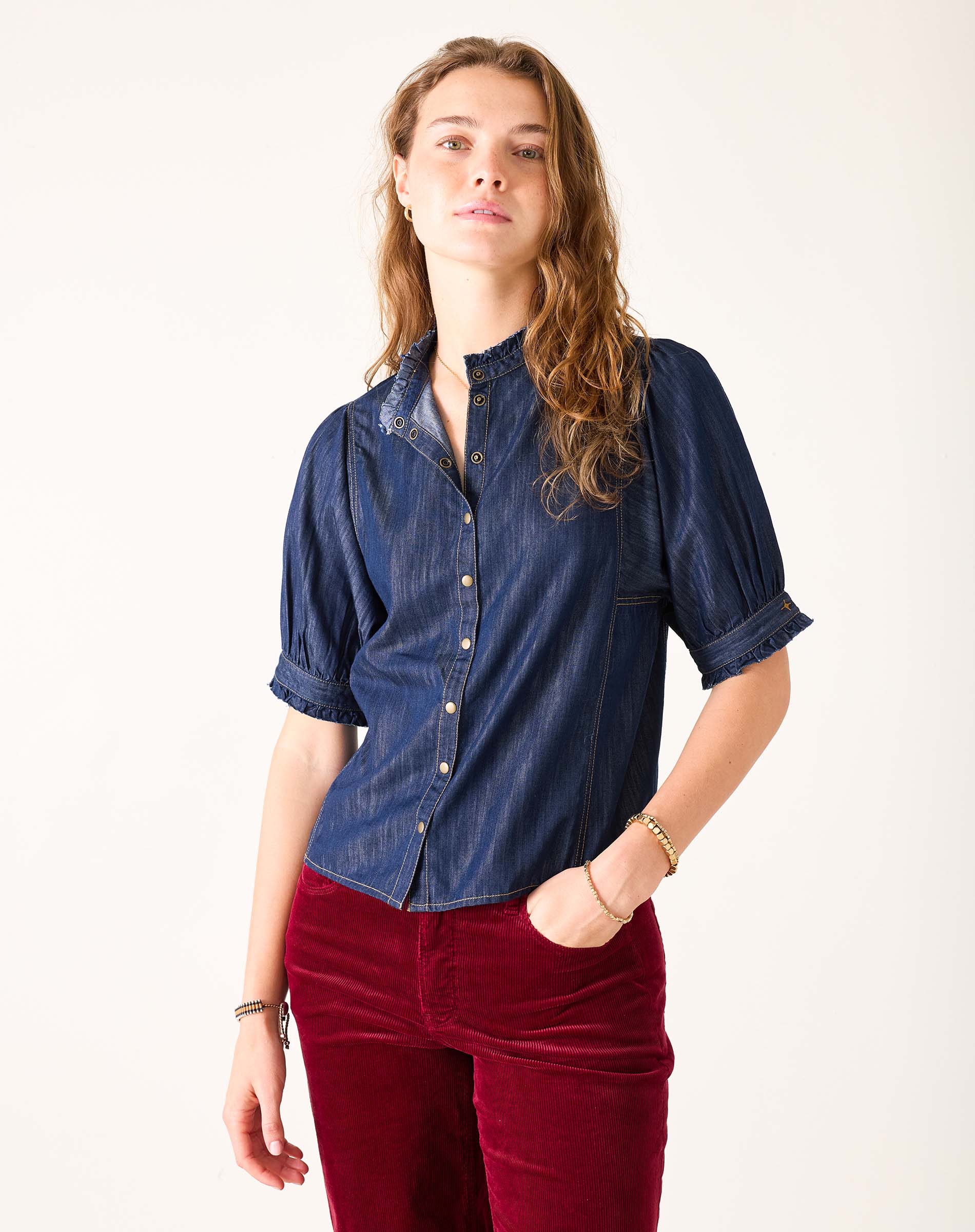 Sweet Clementine Button-Up Top
