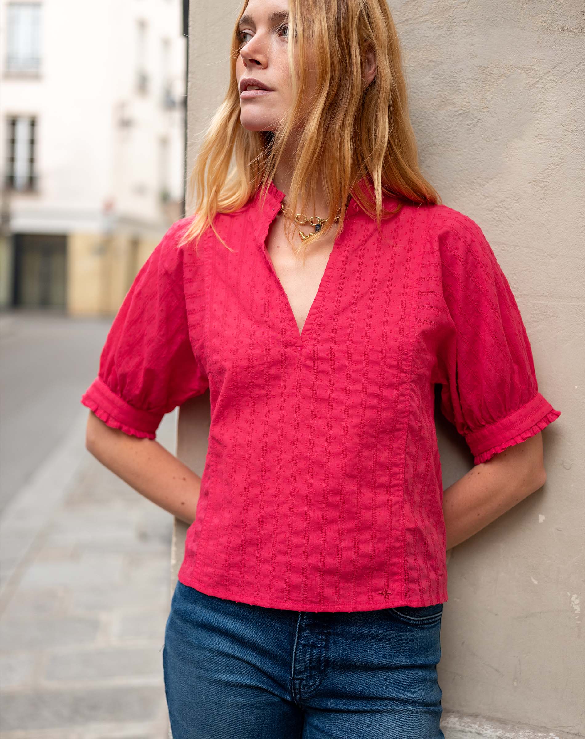 Sweet Clementine V-Neck Top