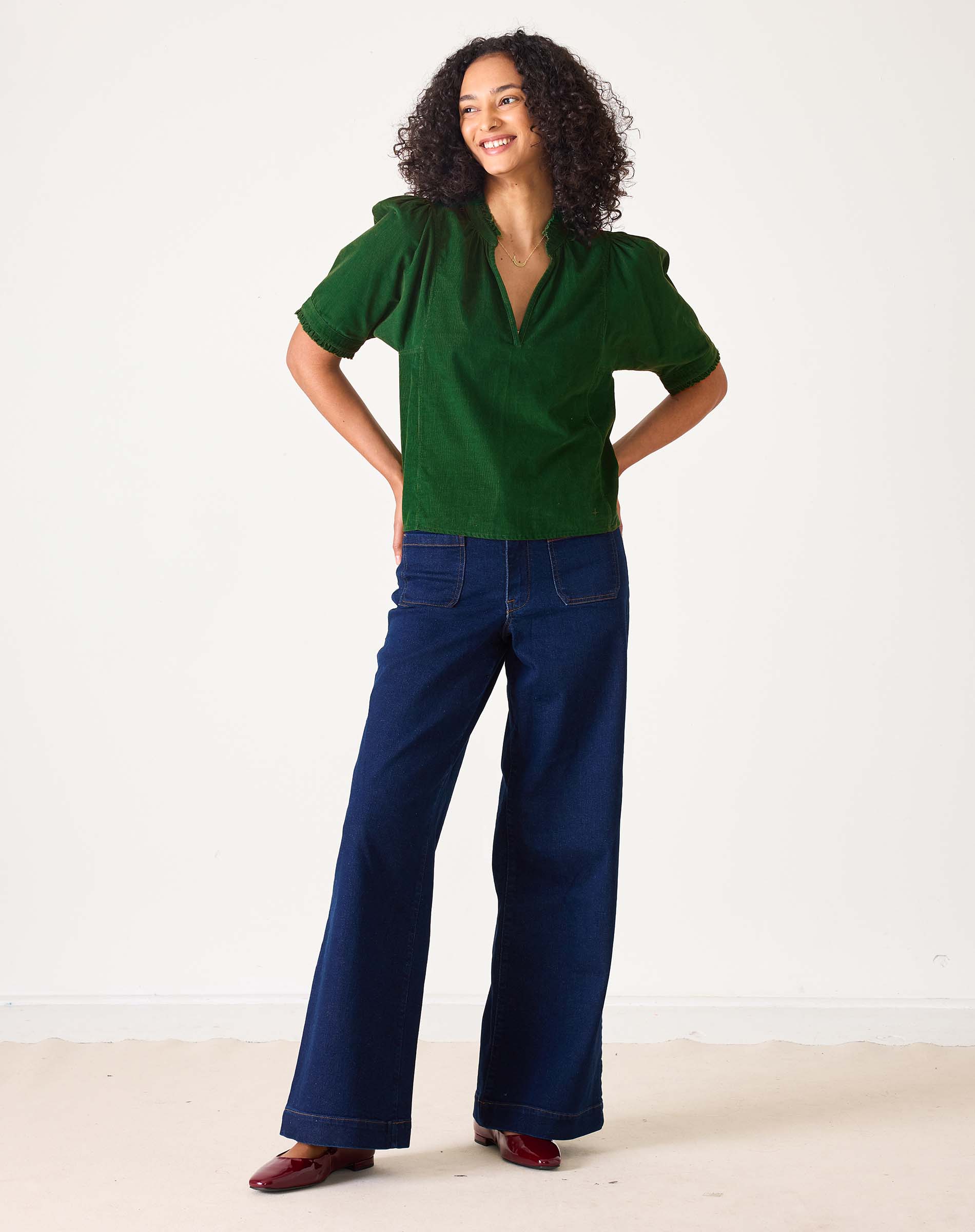Sweet Clementine V-Neck Top