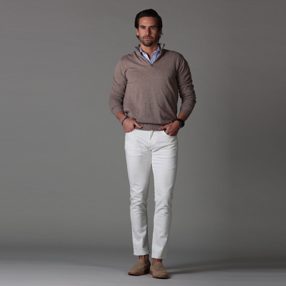 Semi-Spread Collar Polo Blue Tattersall Original