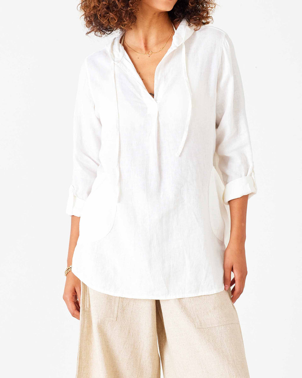 Hermosa Linen Hoodie Tunic