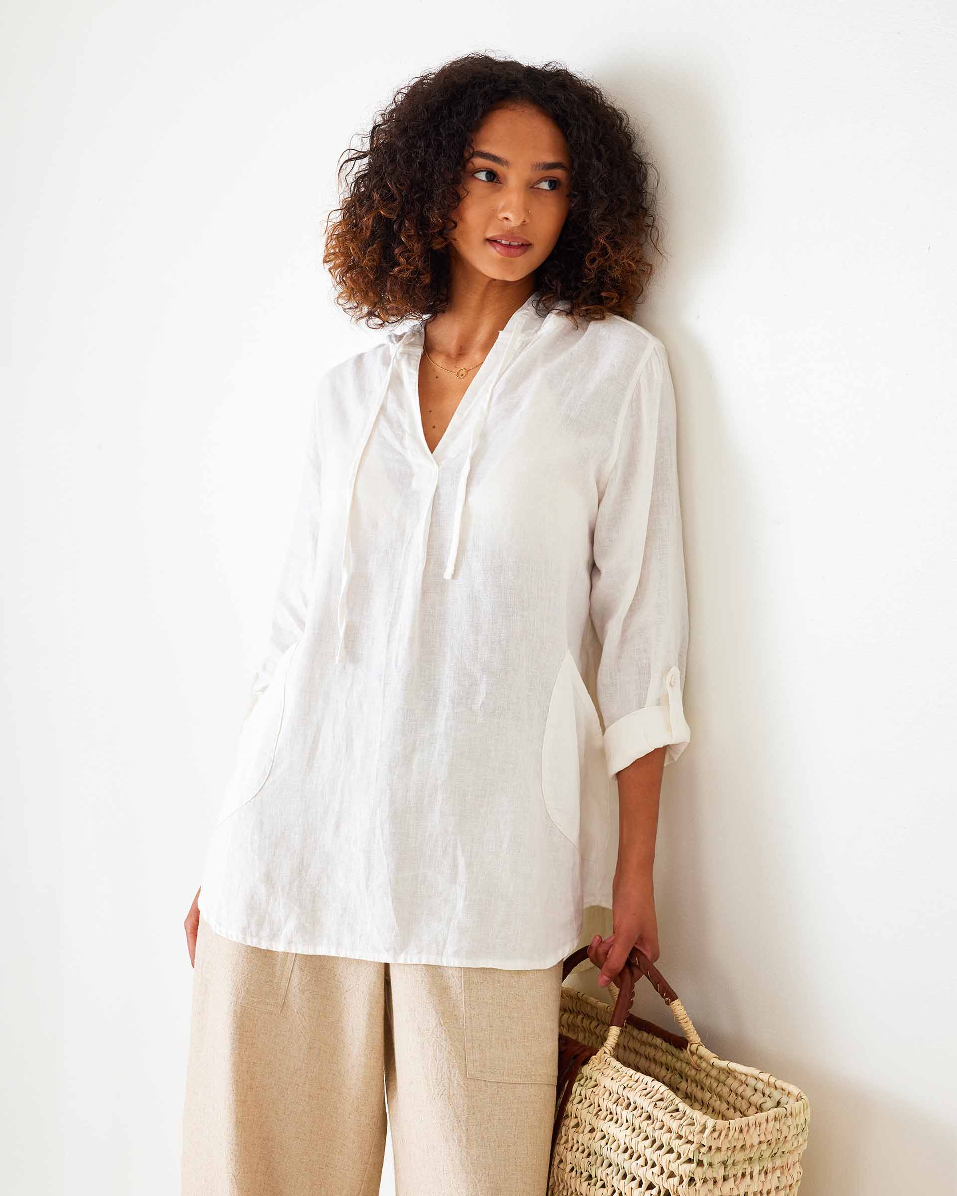 Hermosa Linen Hoodie Tunic