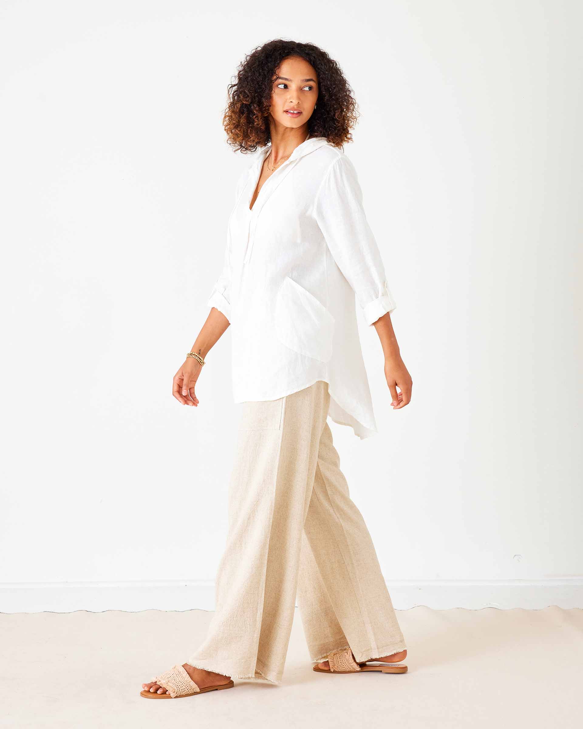 Hermosa Linen Hoodie Tunic