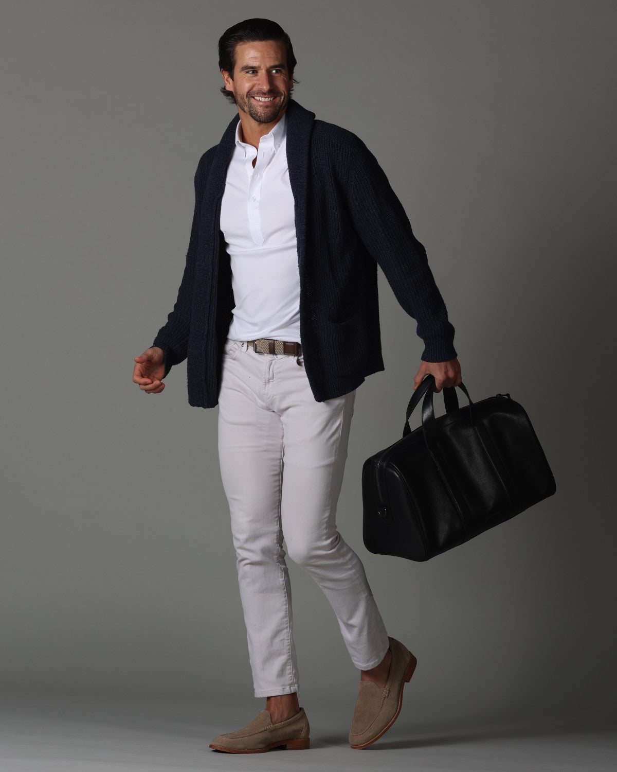 Oxford Button Down Collar Polo White Original