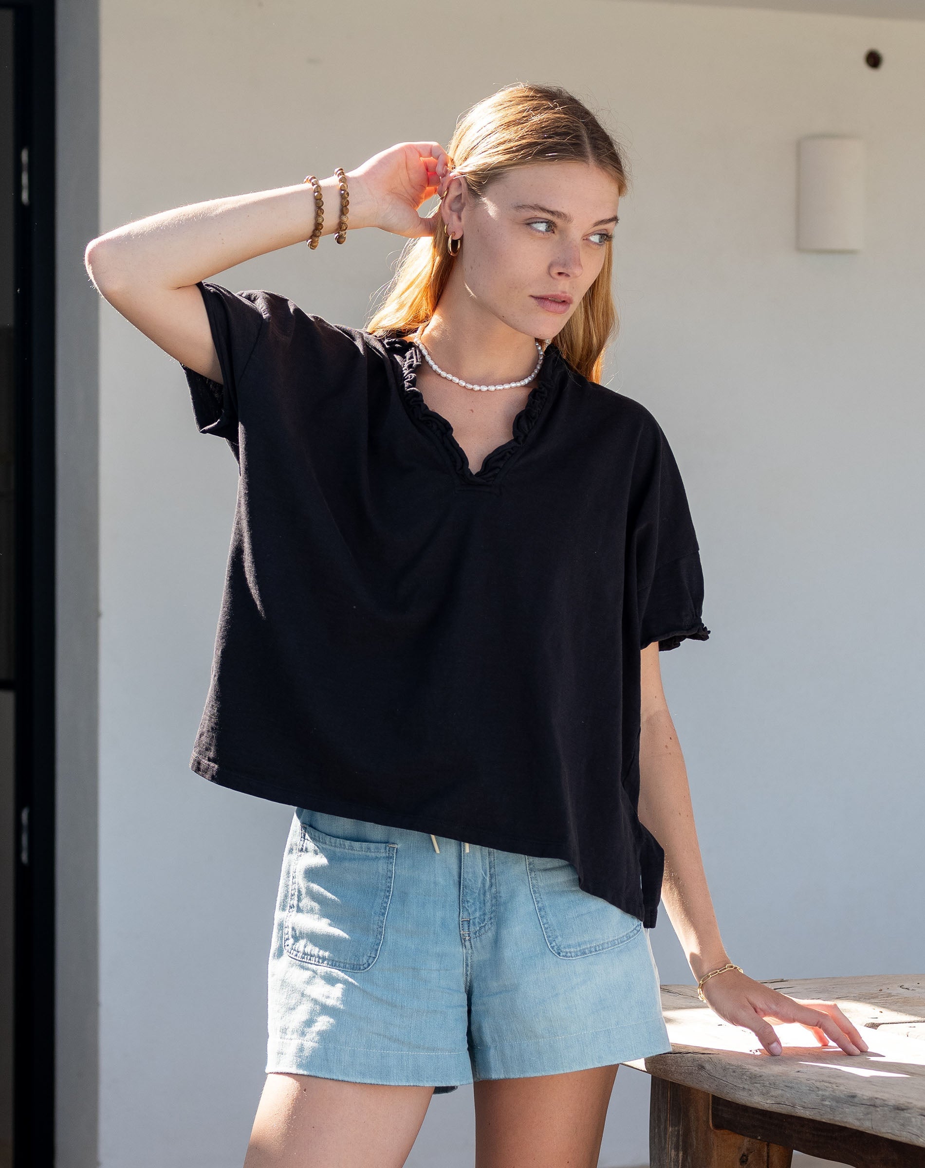 Amelia Ruffle Tee