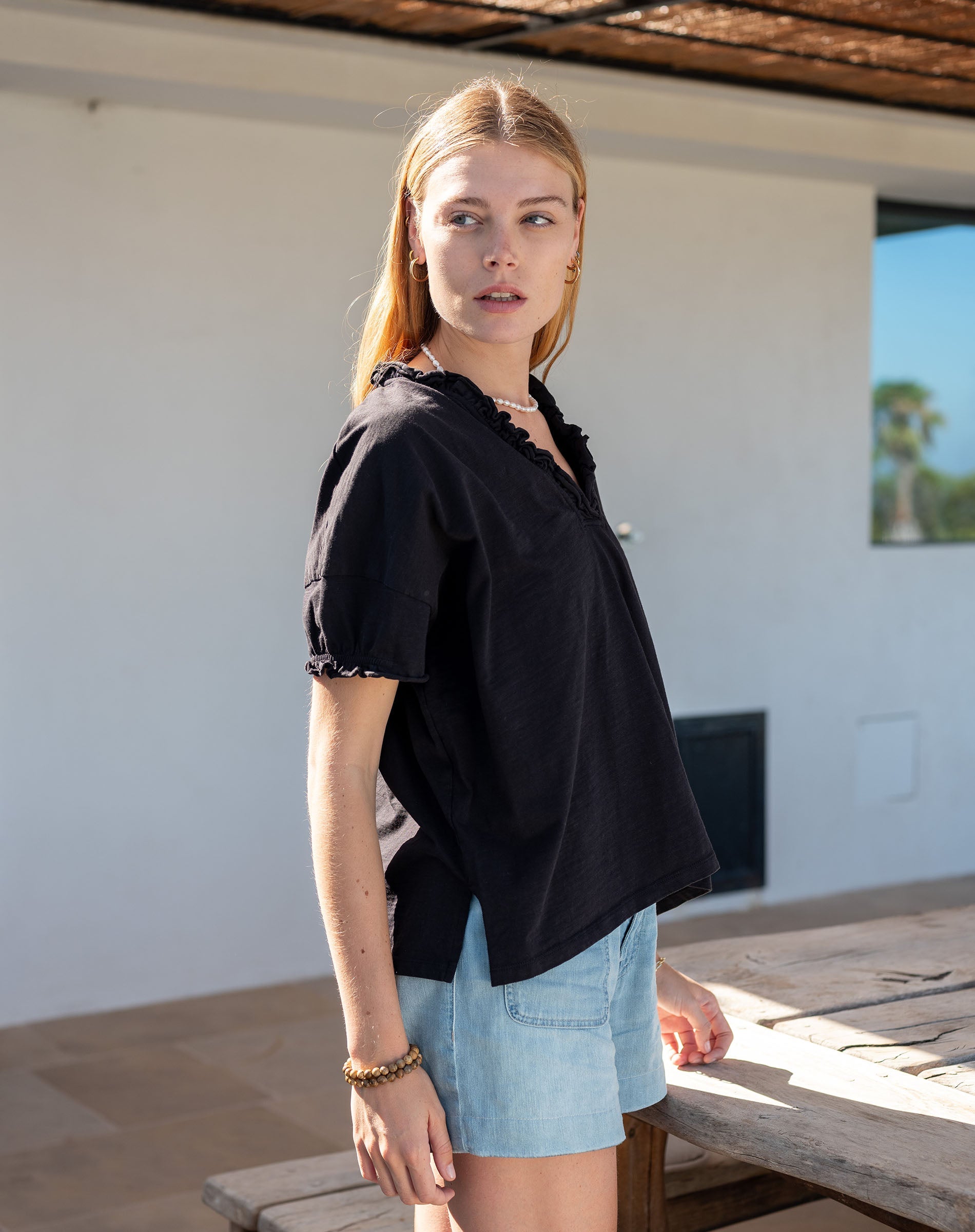 Amelia Ruffle Tee