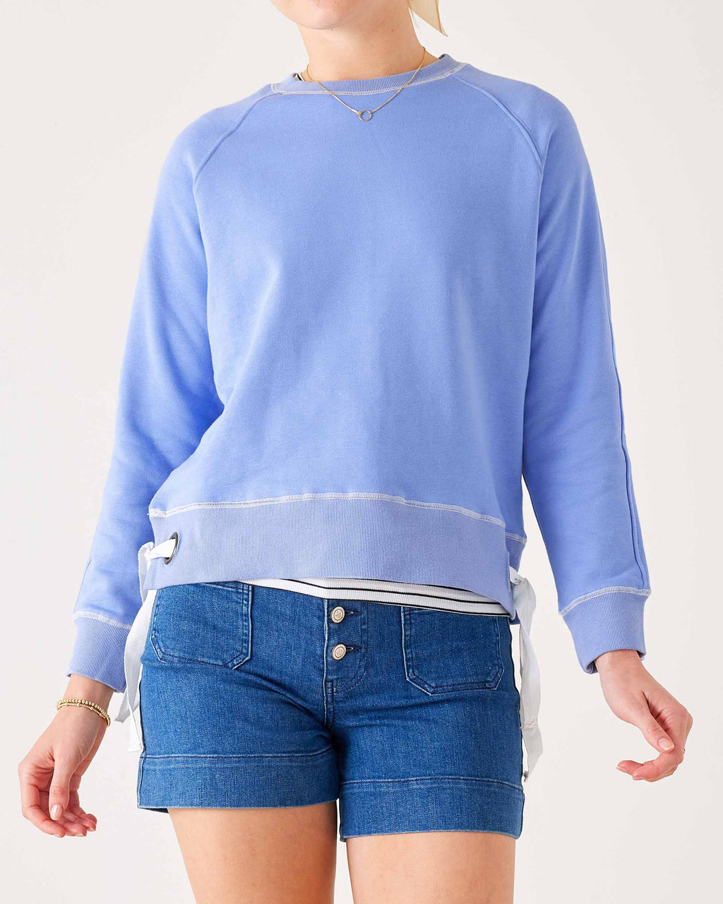 Frenchie Tie Side Sweatshirt