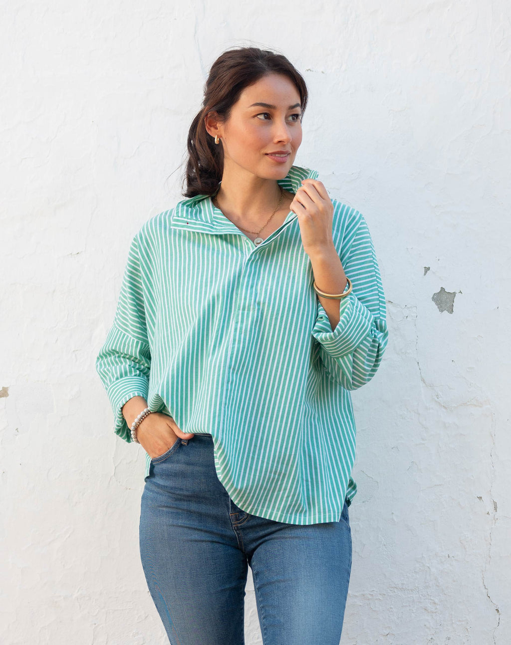Emerson Pop Up Collar Top