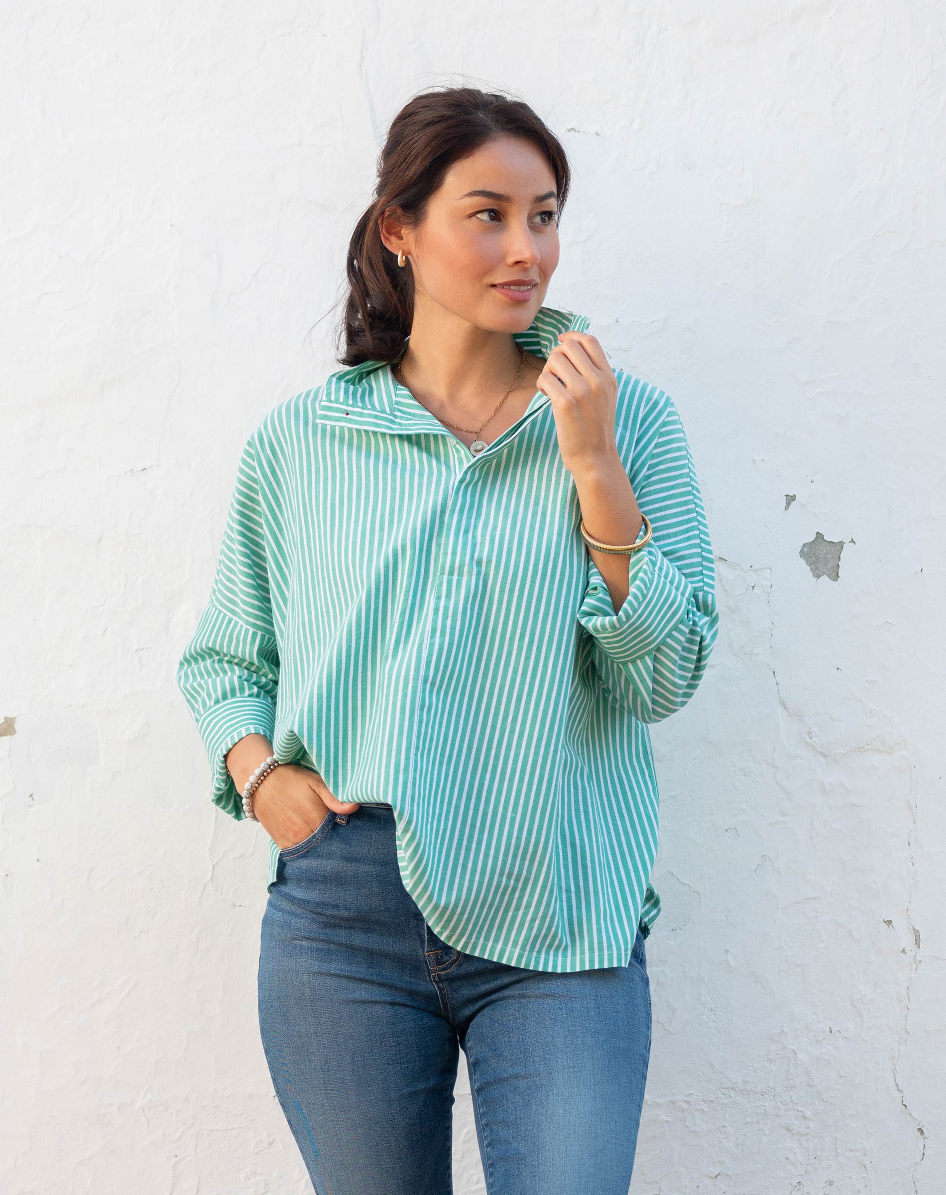Emerson Pop Up Collar Top