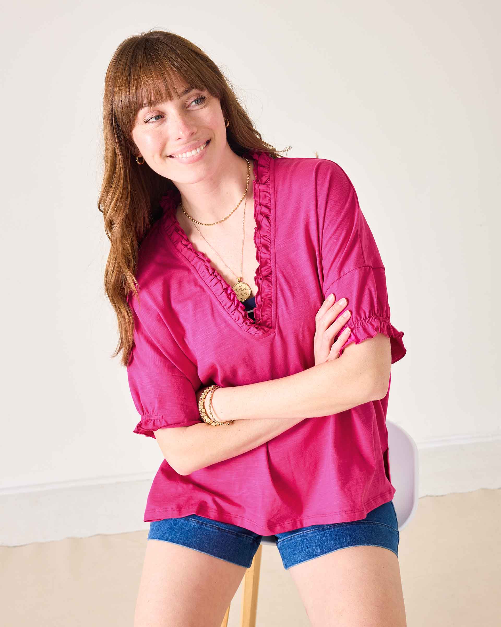 Amelia Ruffle Tee