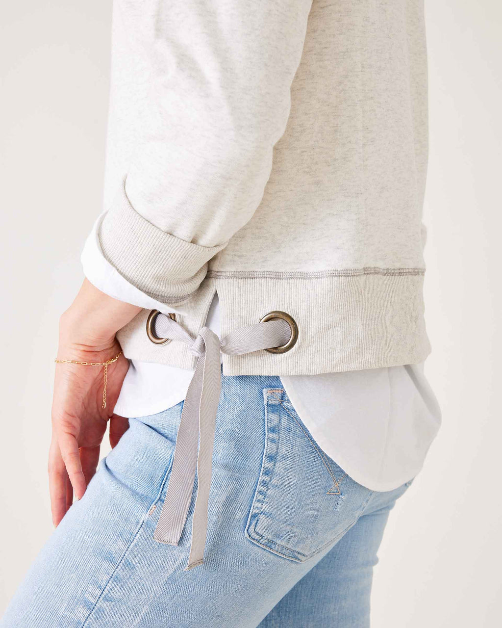 Frenchie Tie Side Sweatshirt