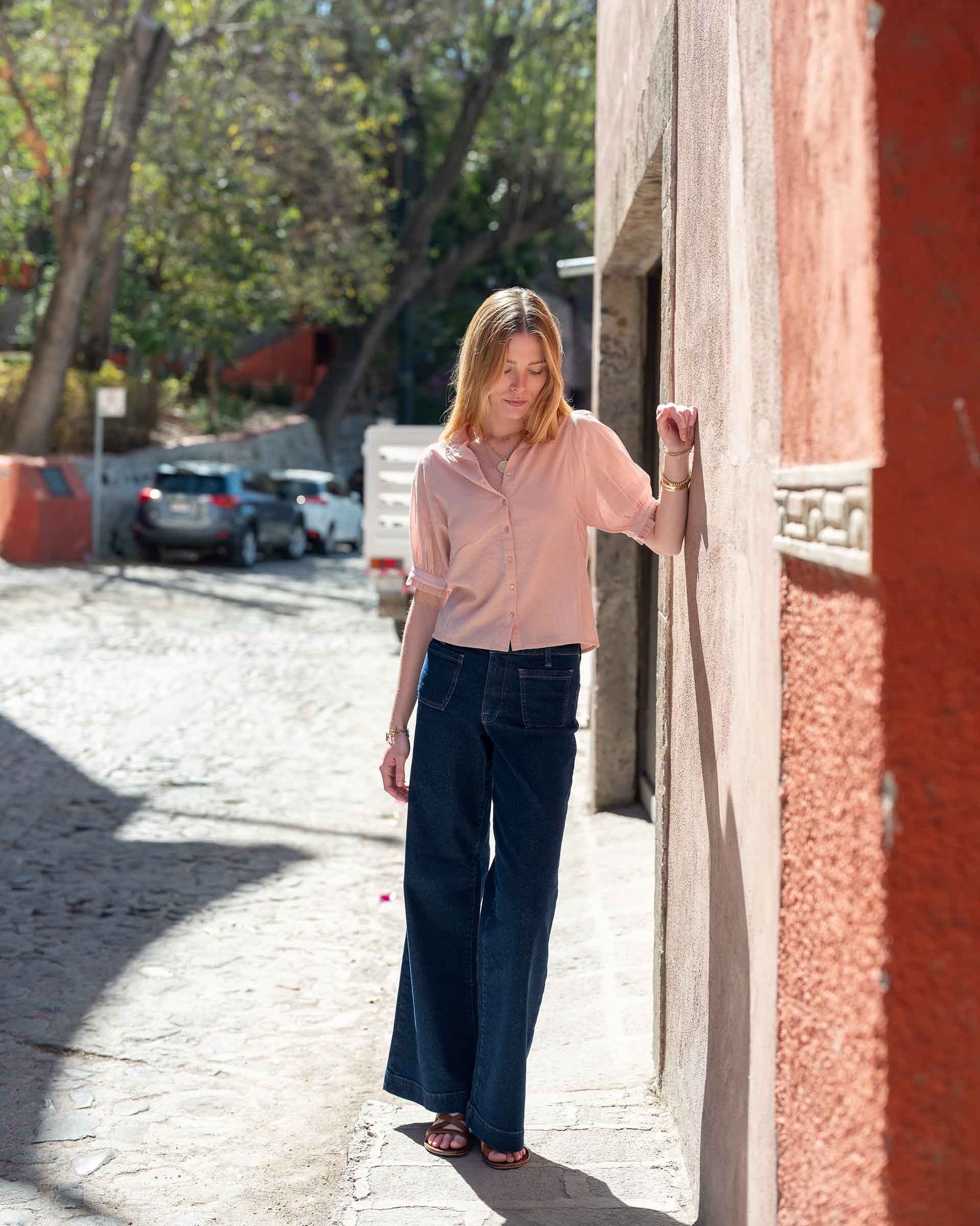 Sweet Clementine Button-Up Top