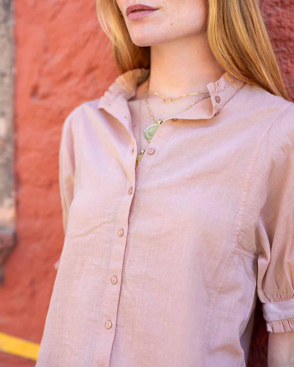 Sweet Clementine Button-Up Top