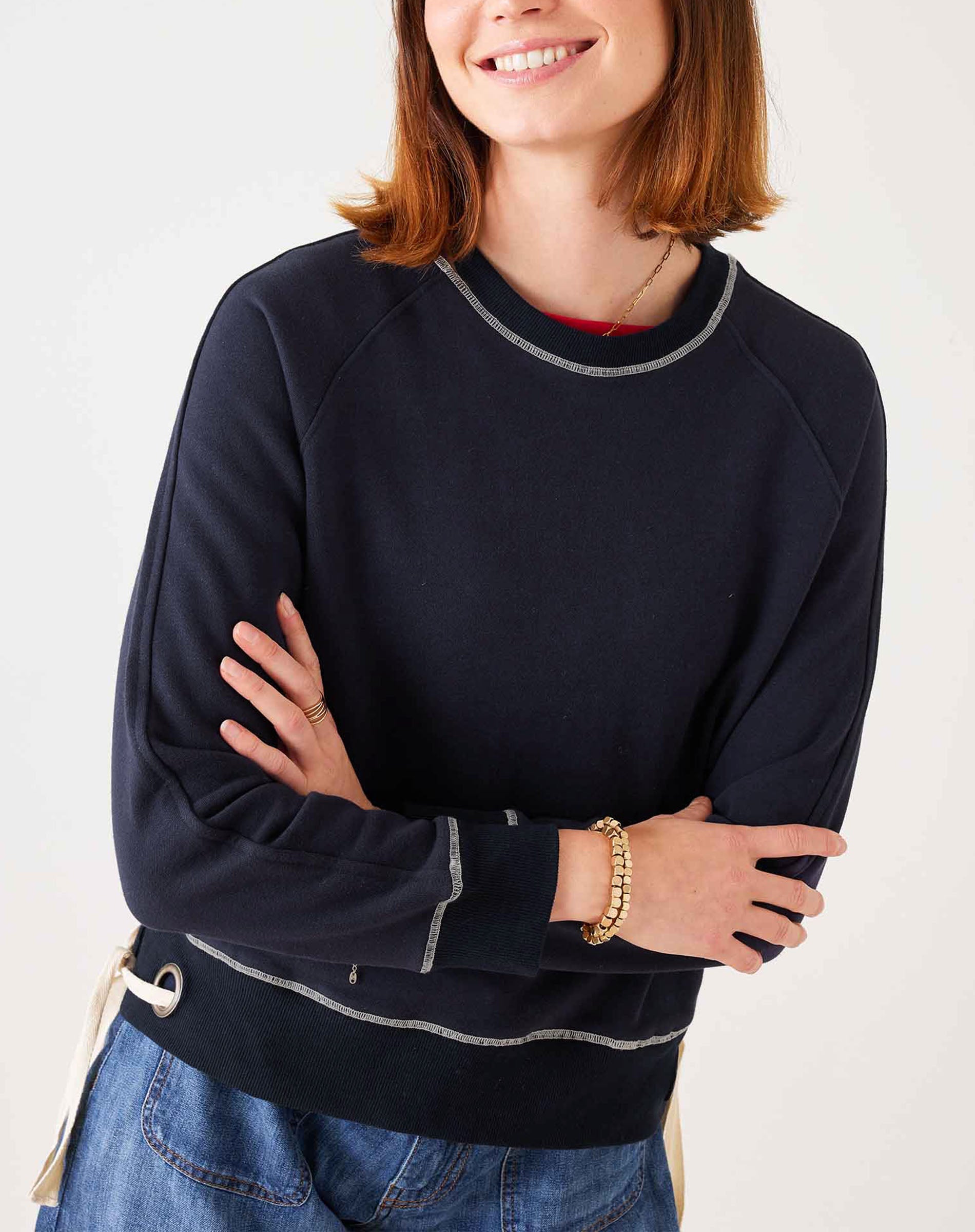 Frenchie Tie Side Sweatshirt
