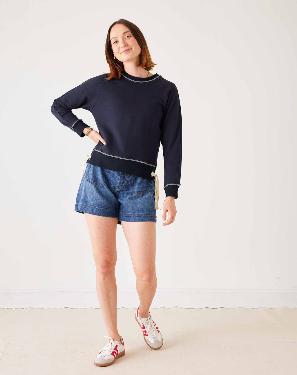 Frenchie Tie Side Sweatshirt