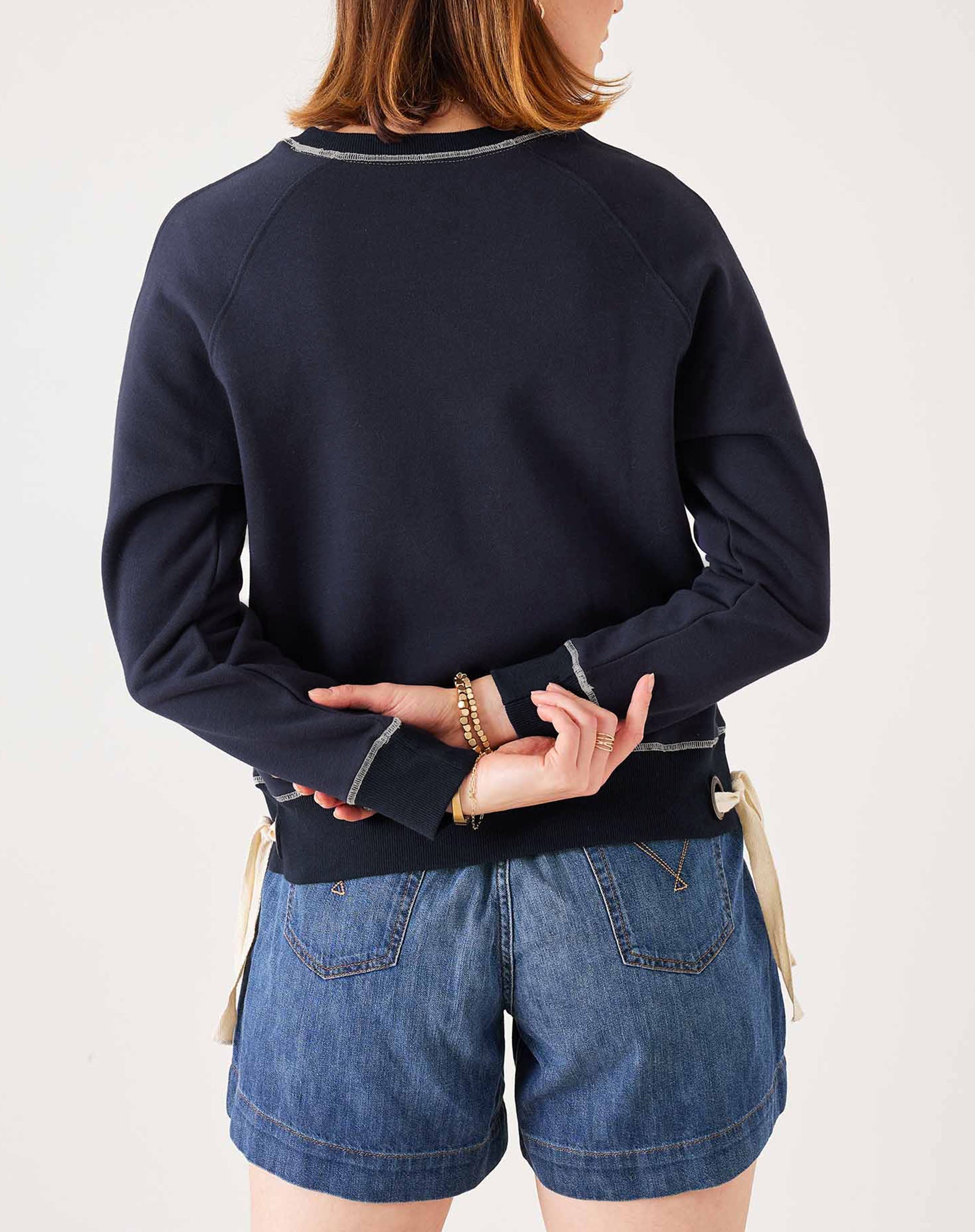 Frenchie Tie Side Sweatshirt