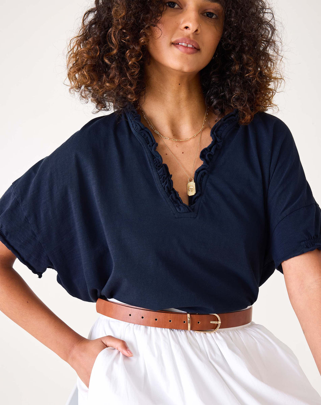 Amelia Ruffle Tee